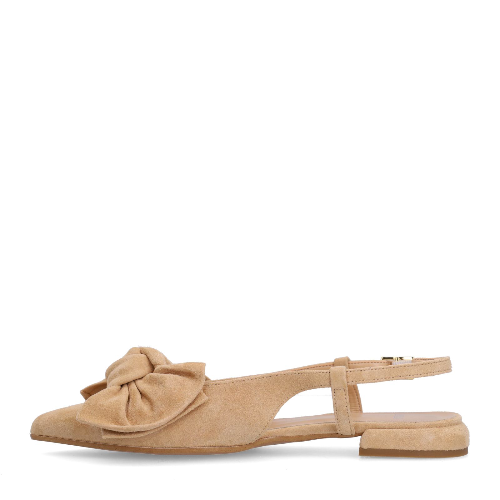 Beige suède slingbacks