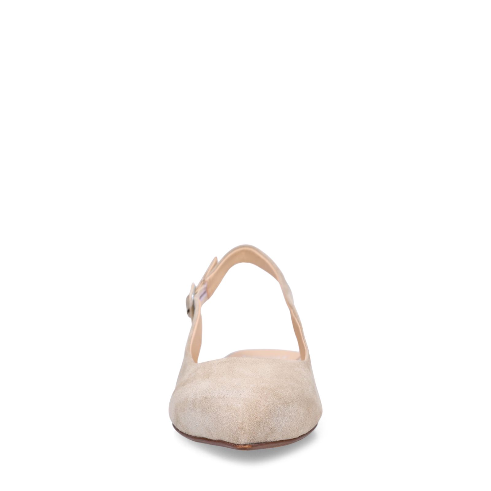 Beige suède slingbacks