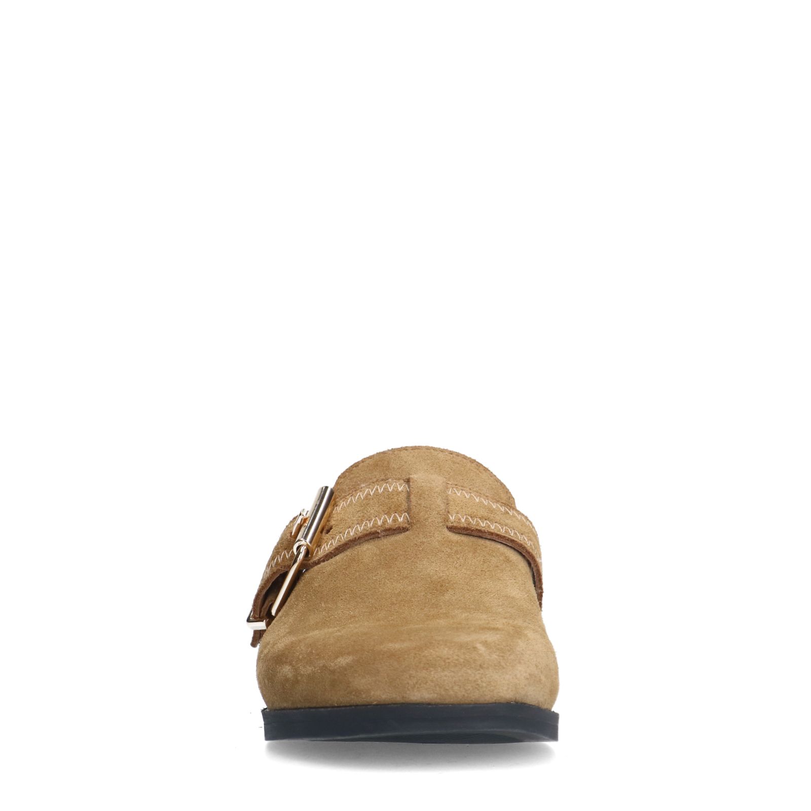 Taupe instappers met gesp