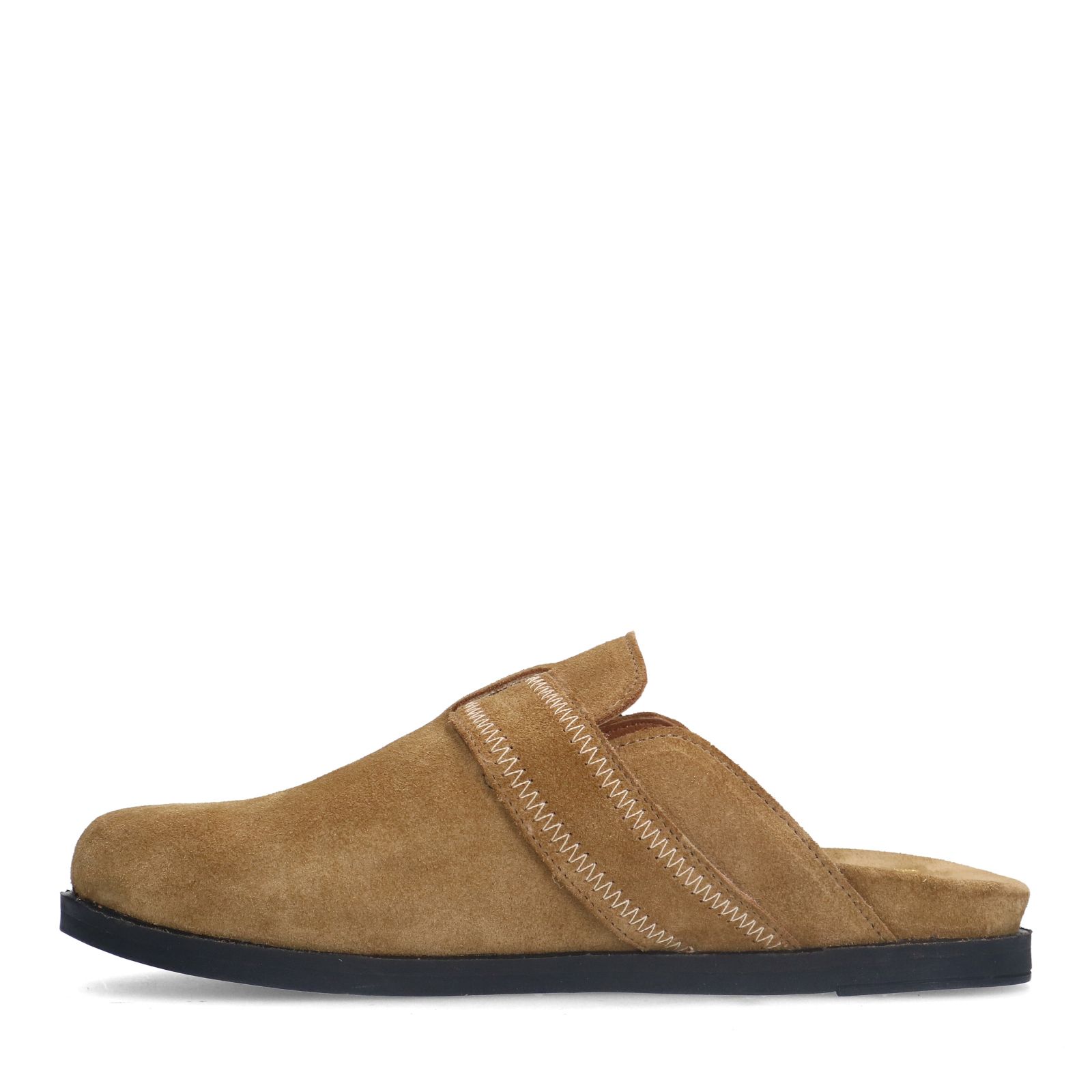 Taupe instappers met gesp