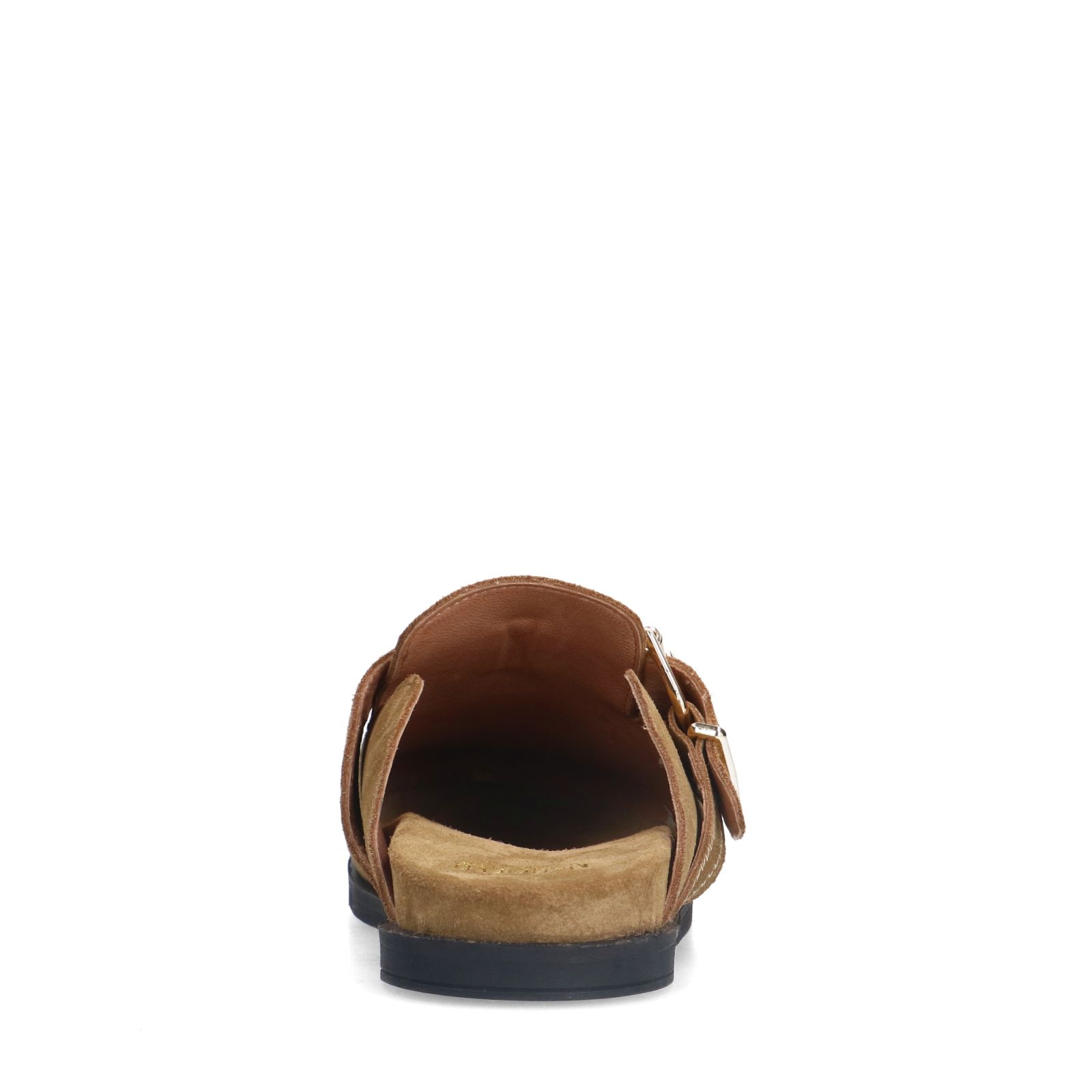 Taupe instappers met gesp