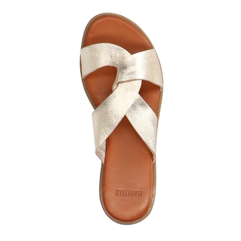 Gouden leren slippers