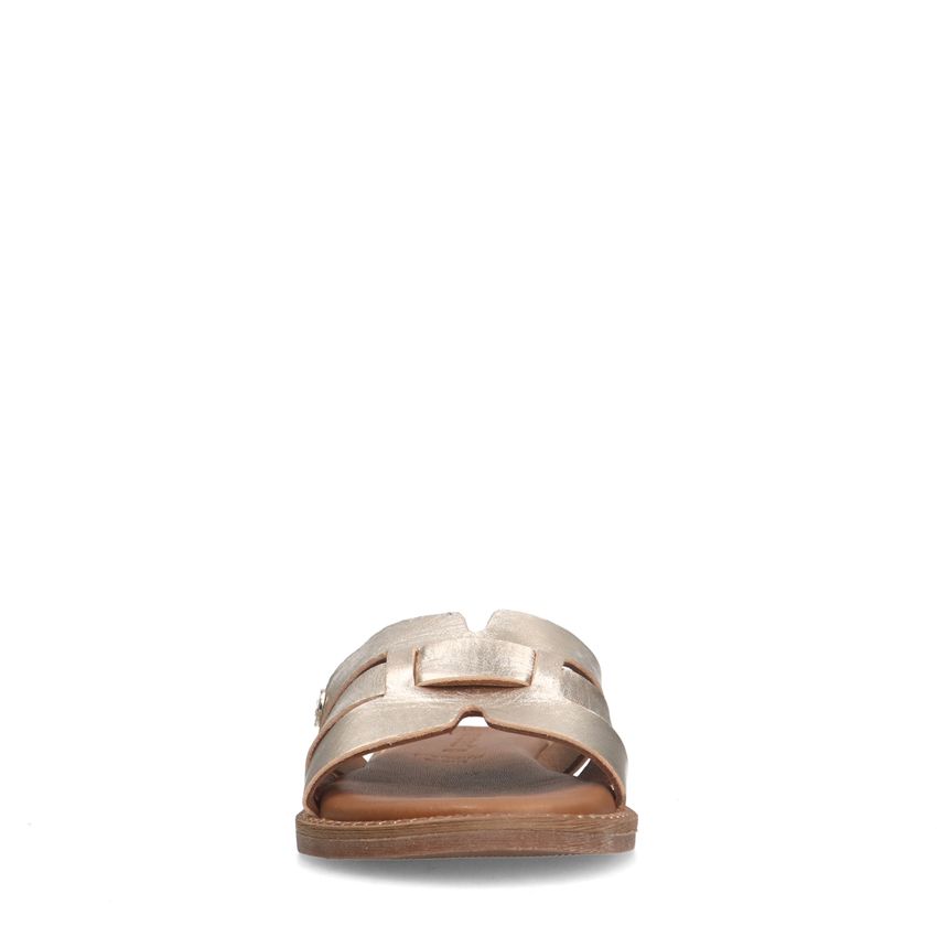 Gouden leren slippers