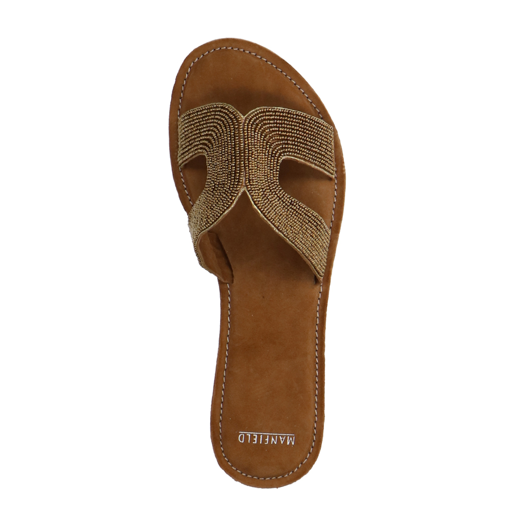 Gouden kralen slippers Slippers Manfield Manfield