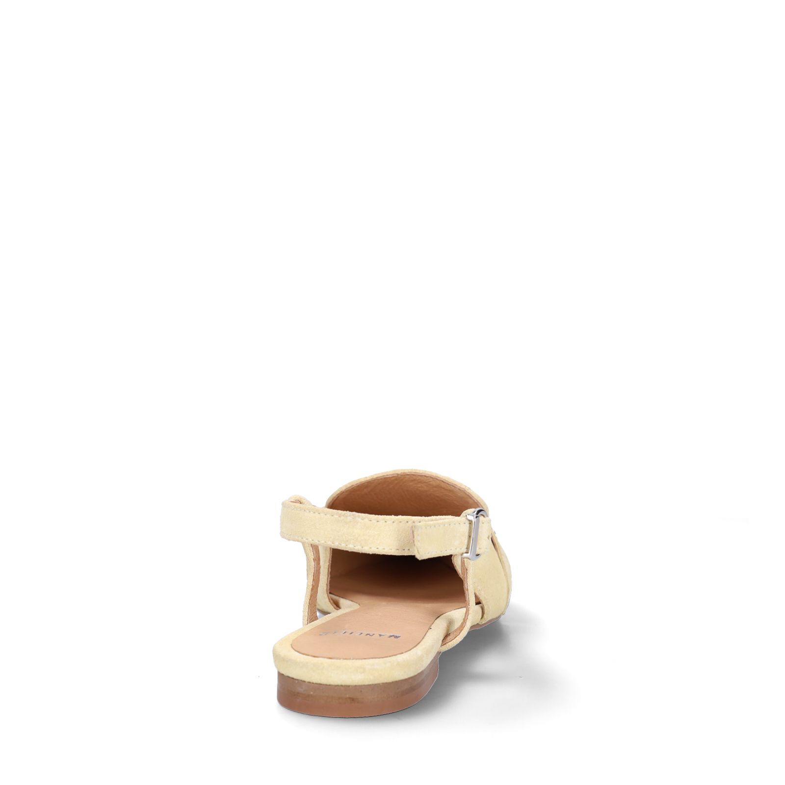 Gelbe Slingbacks aus Veloursleder