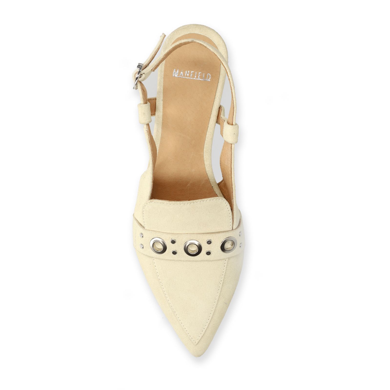 Gele suède slingbacks