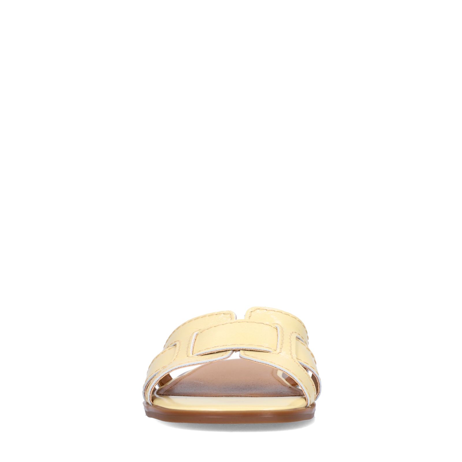 Gele lakleren slippers