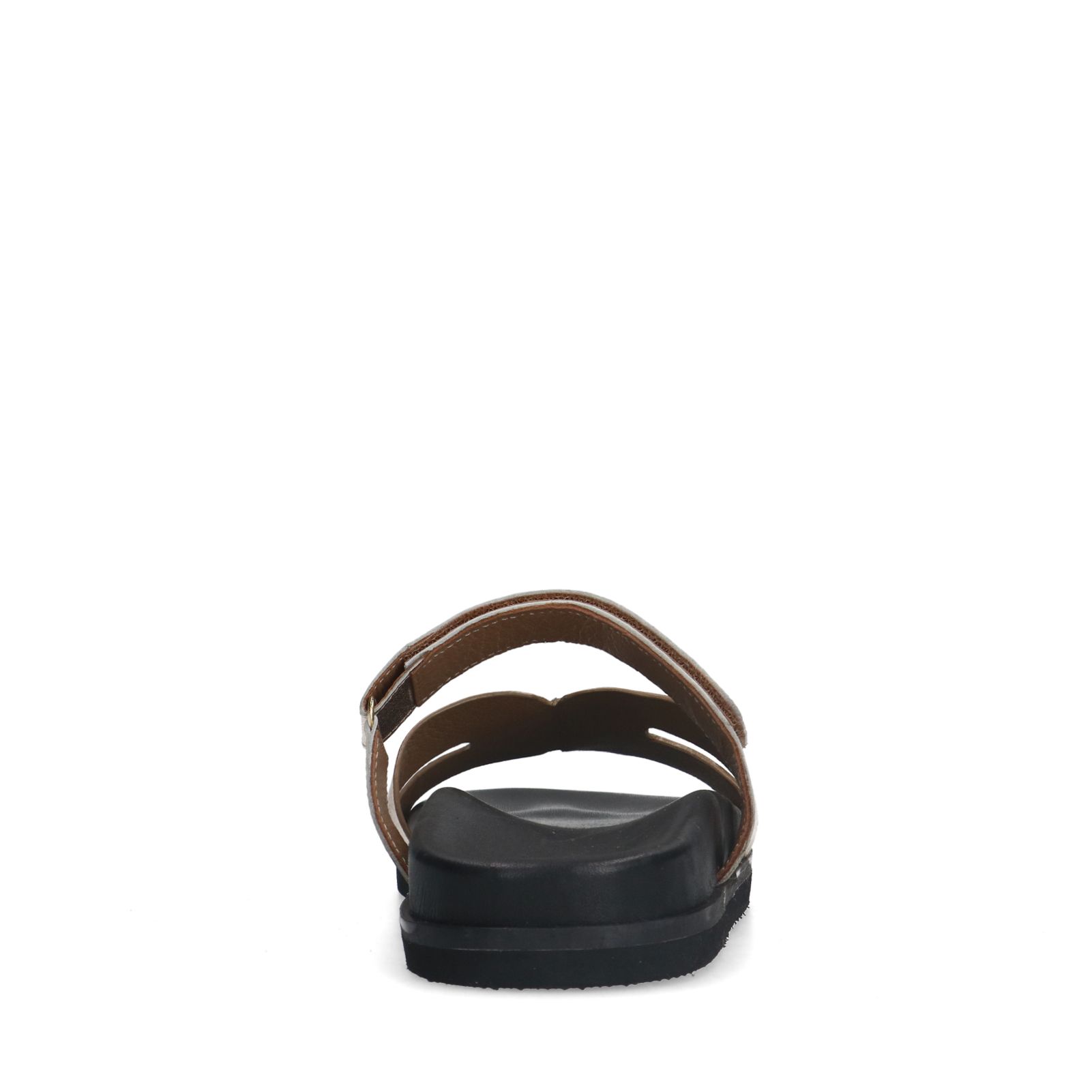 Gouden leren slippers met bandje