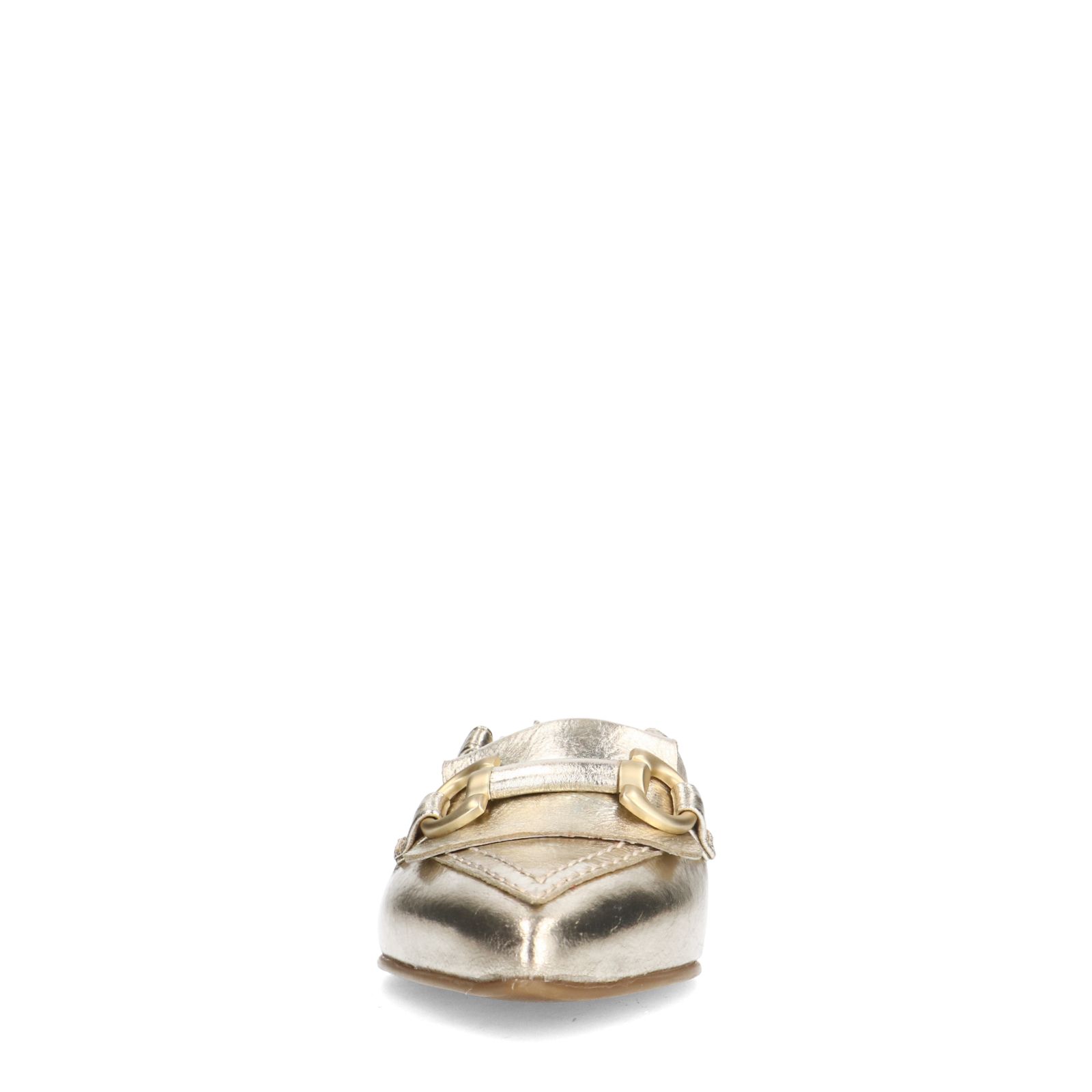 Gouden leren slingbacks met bandje
