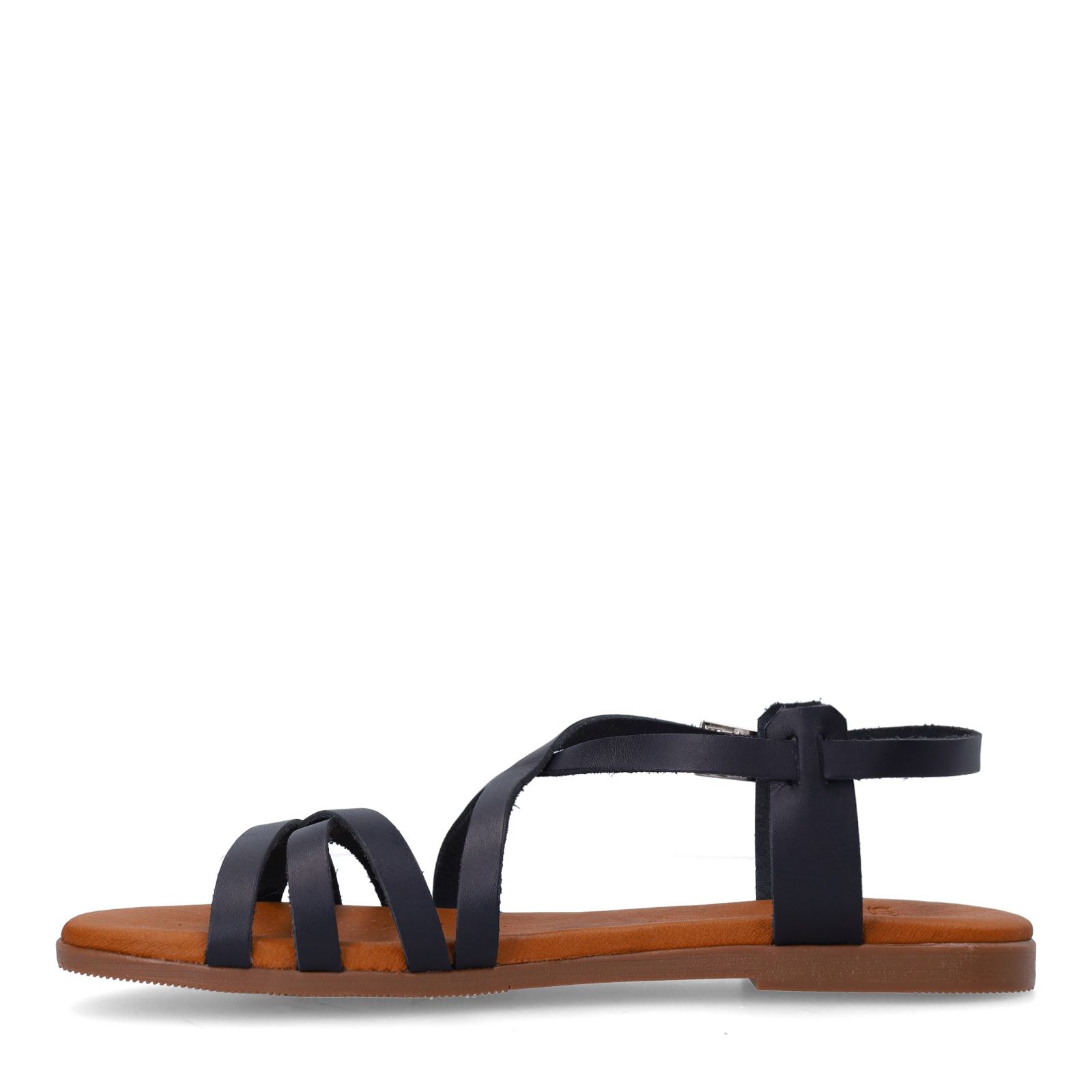 Zwarte leren sandalen