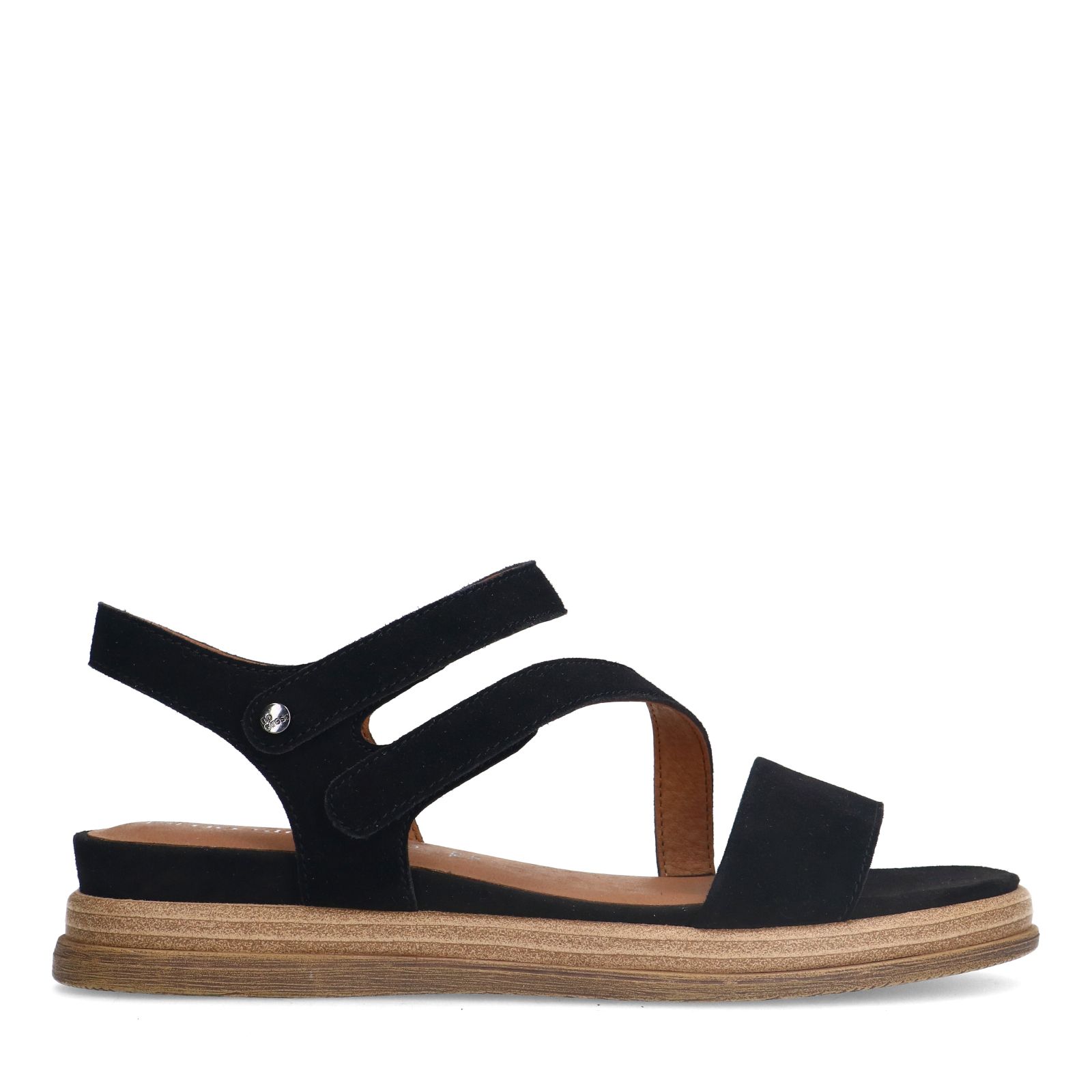 Zwarte leren sandalen