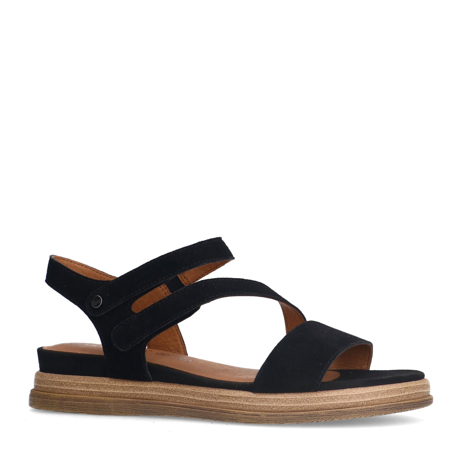 Zwarte leren sandalen