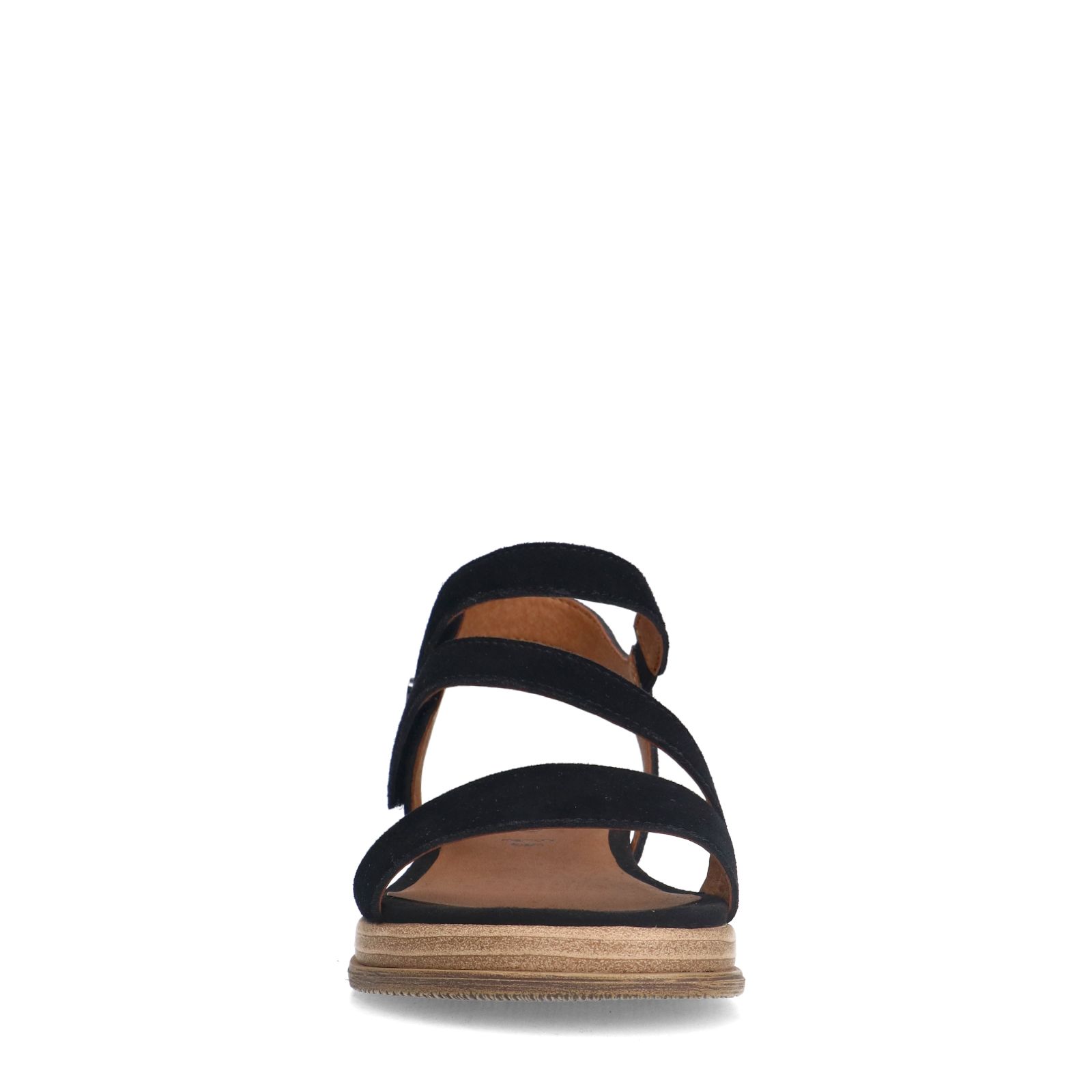 Zwarte leren sandalen