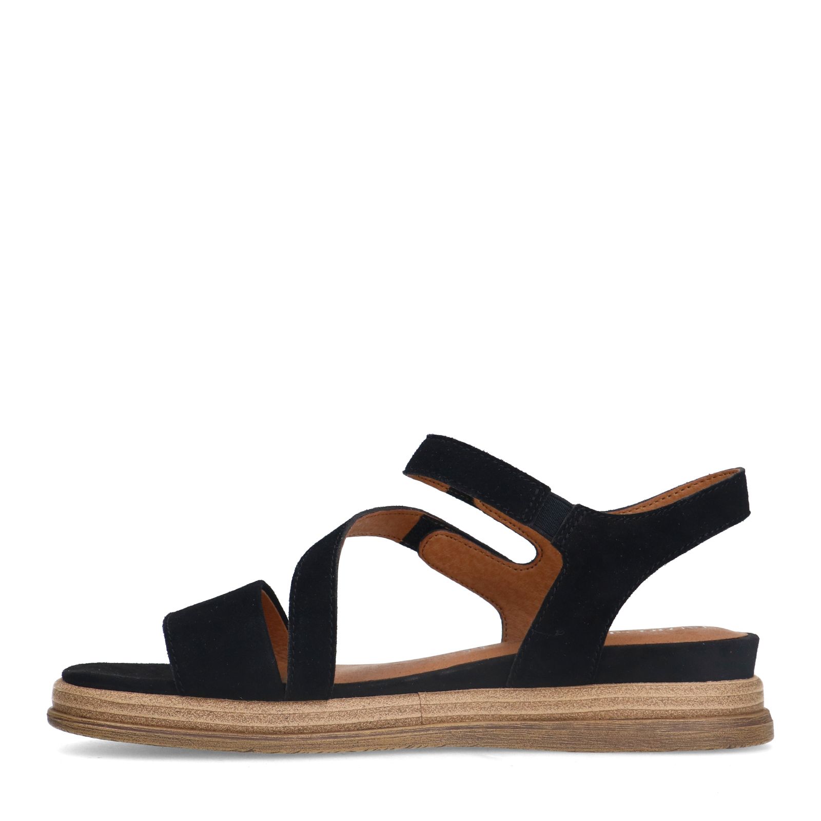 Zwarte leren sandalen