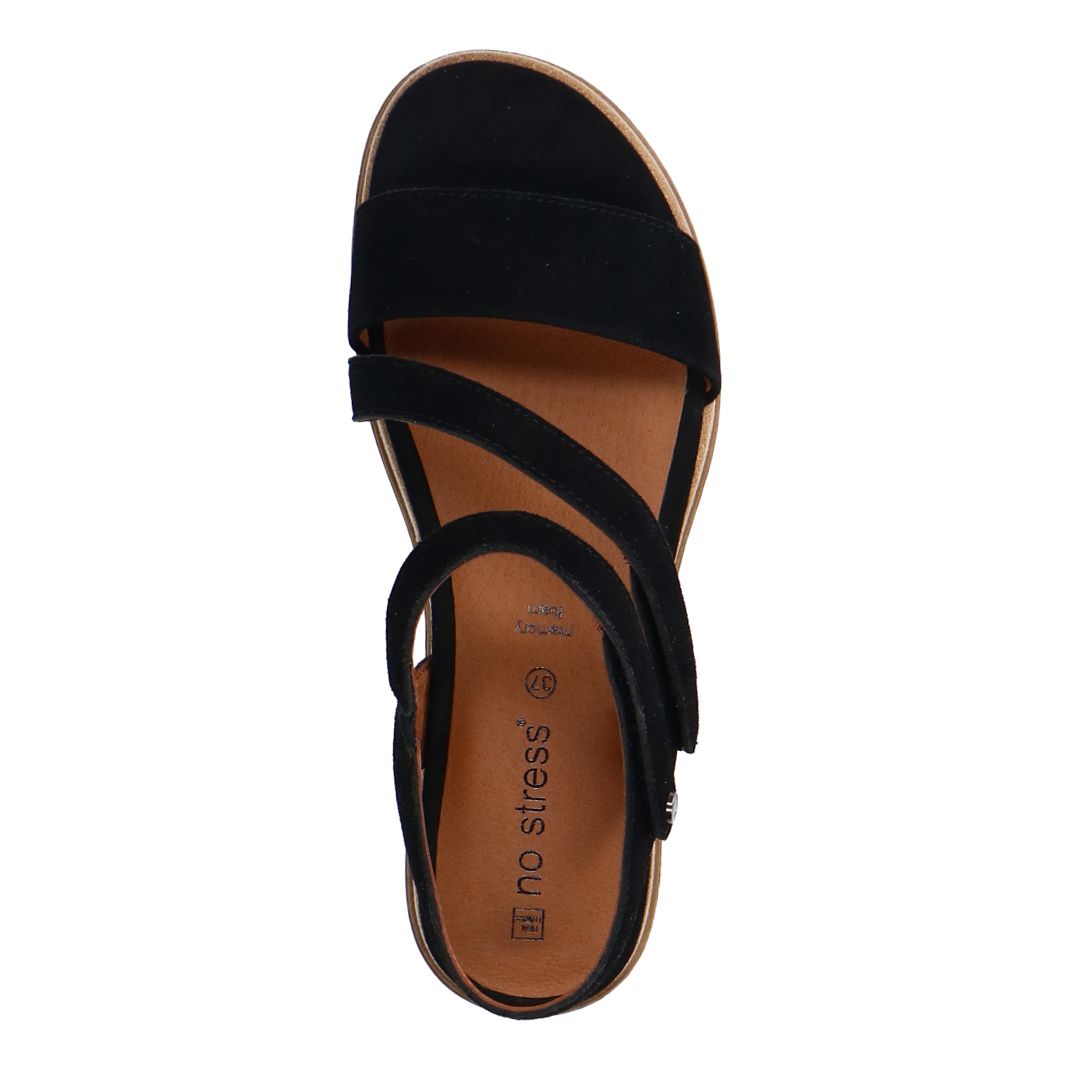 Zwarte leren sandalen