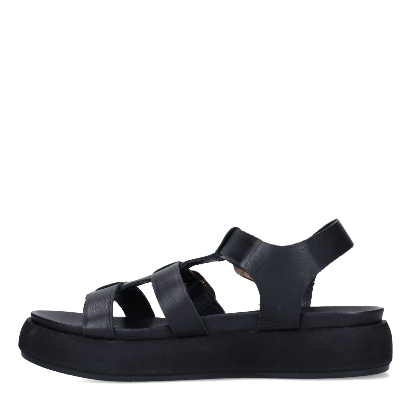 Zwarte leren sandalen