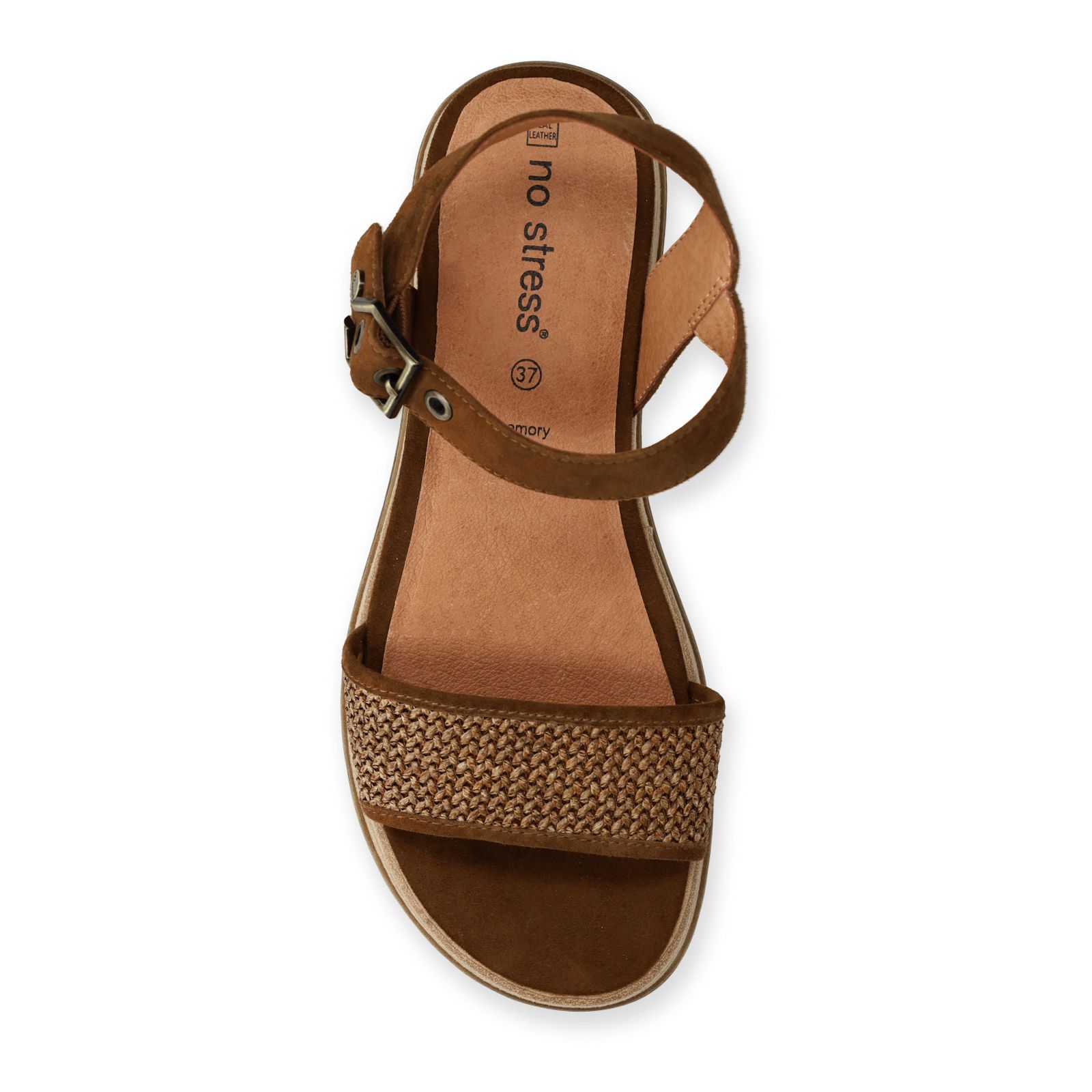 Braune Plateausandalen aus Leder