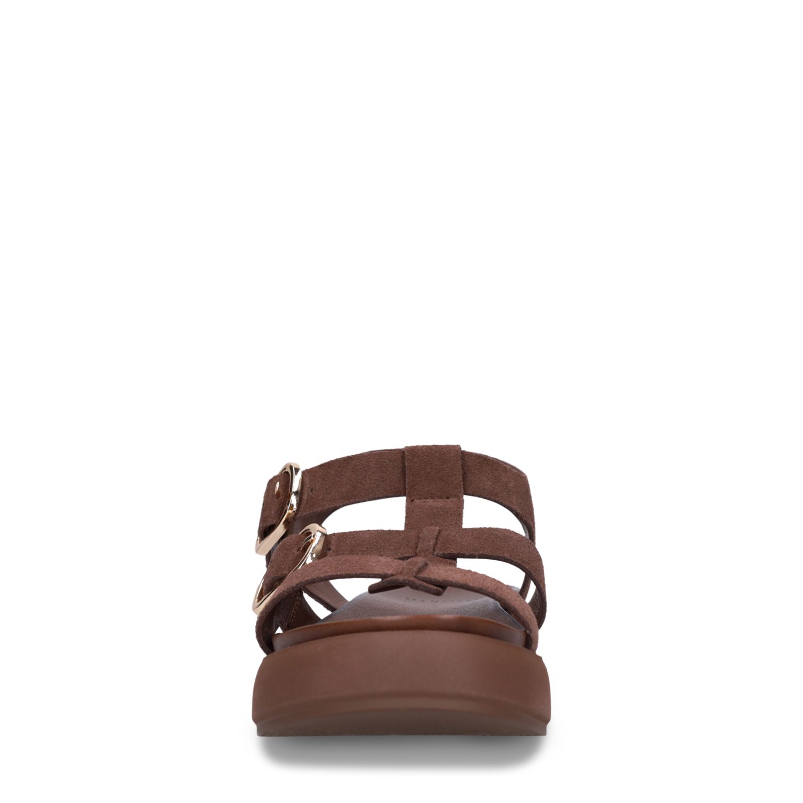 Bruine suède sandalen
