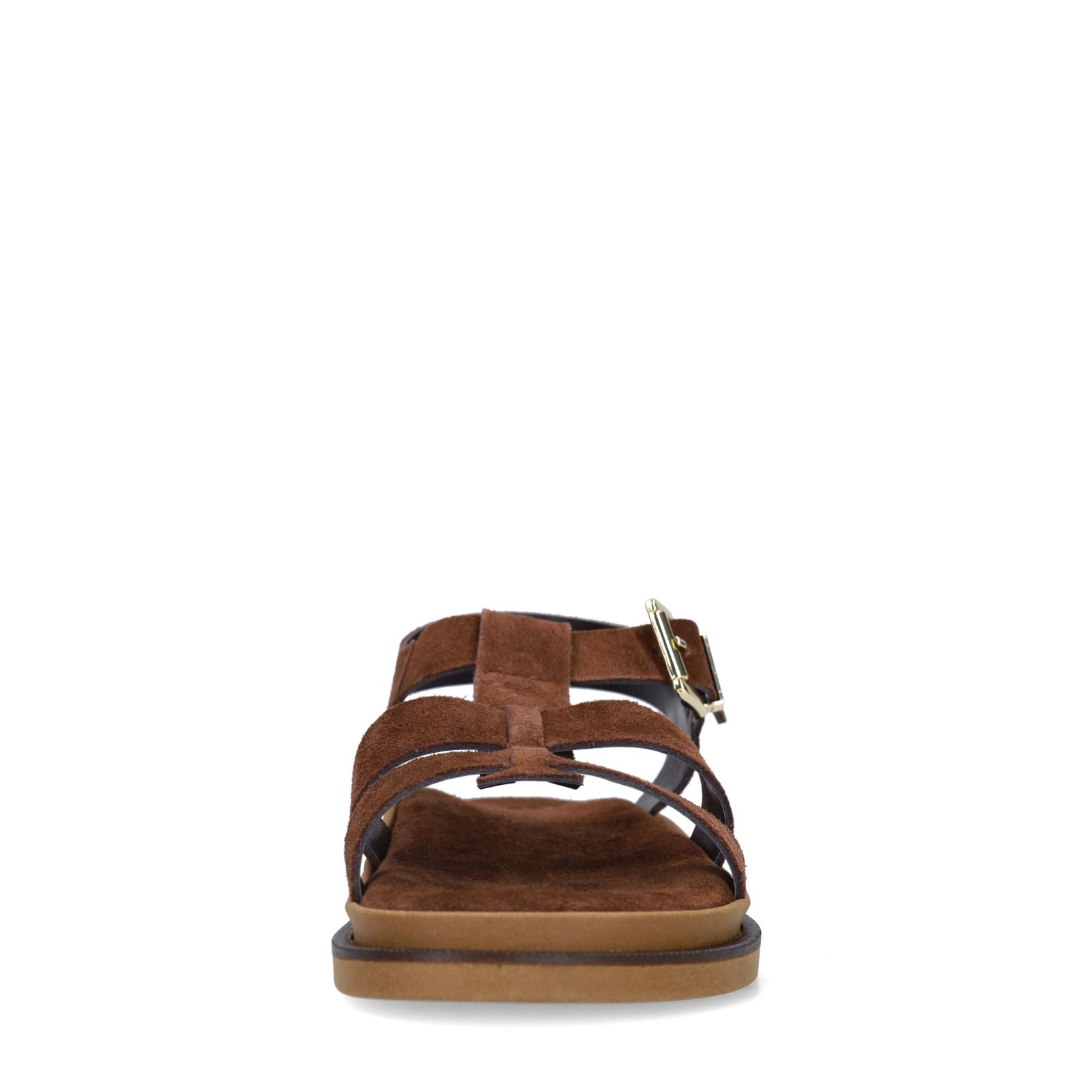 Bruine suède sandalen