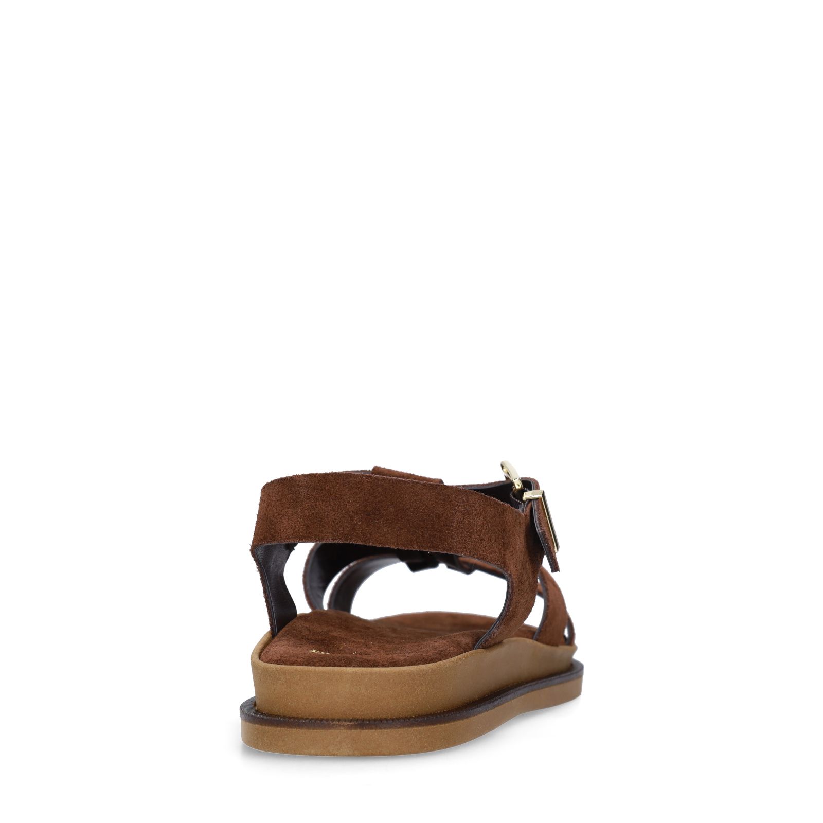 Bruine suède sandalen