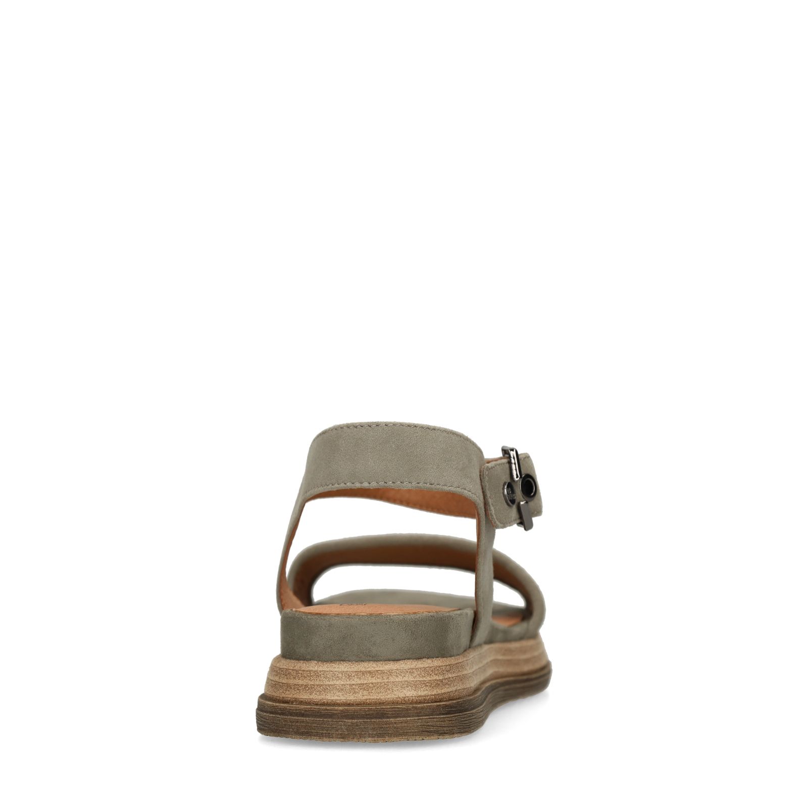 Groene leren plateau sandalen