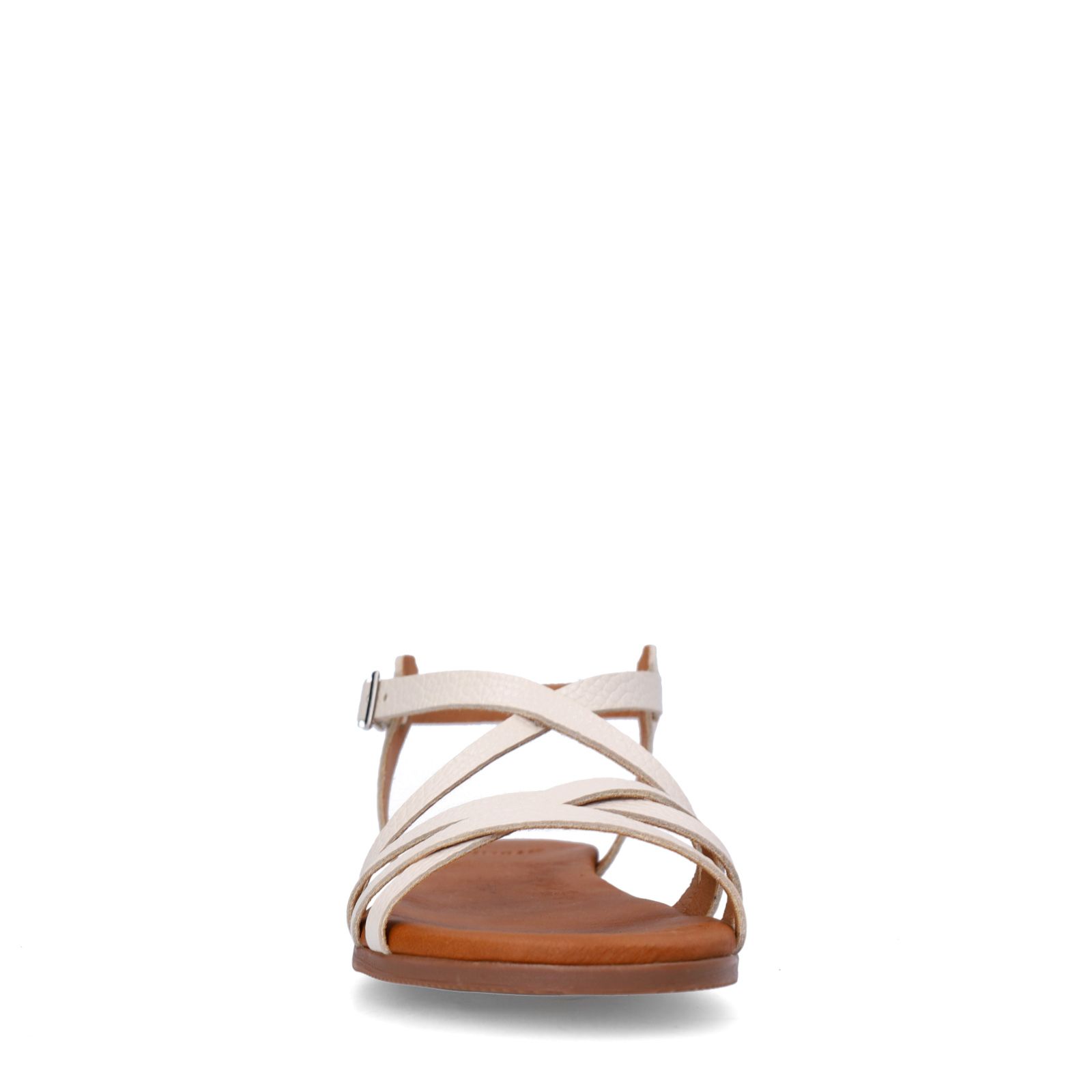 Weiße Ledersandalen