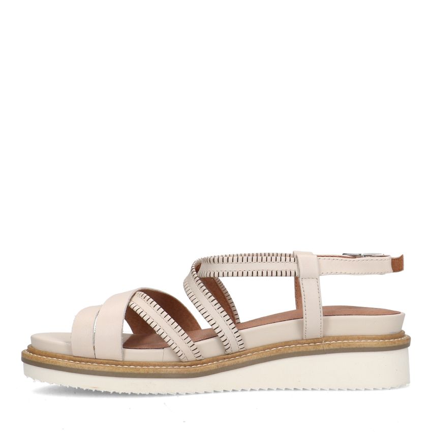 Witte leren sandalen met bandjes