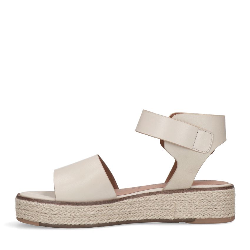 Off white leren sandalen