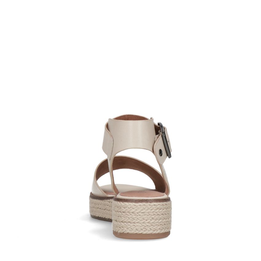 Off white leren sandalen