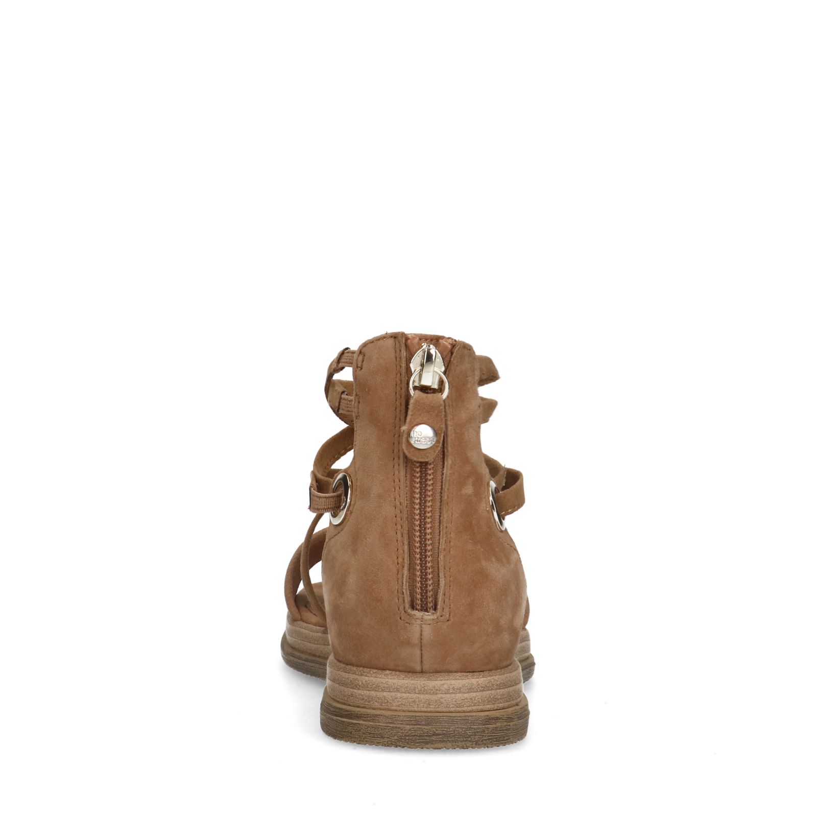 Beige suède sandalen met bandjes