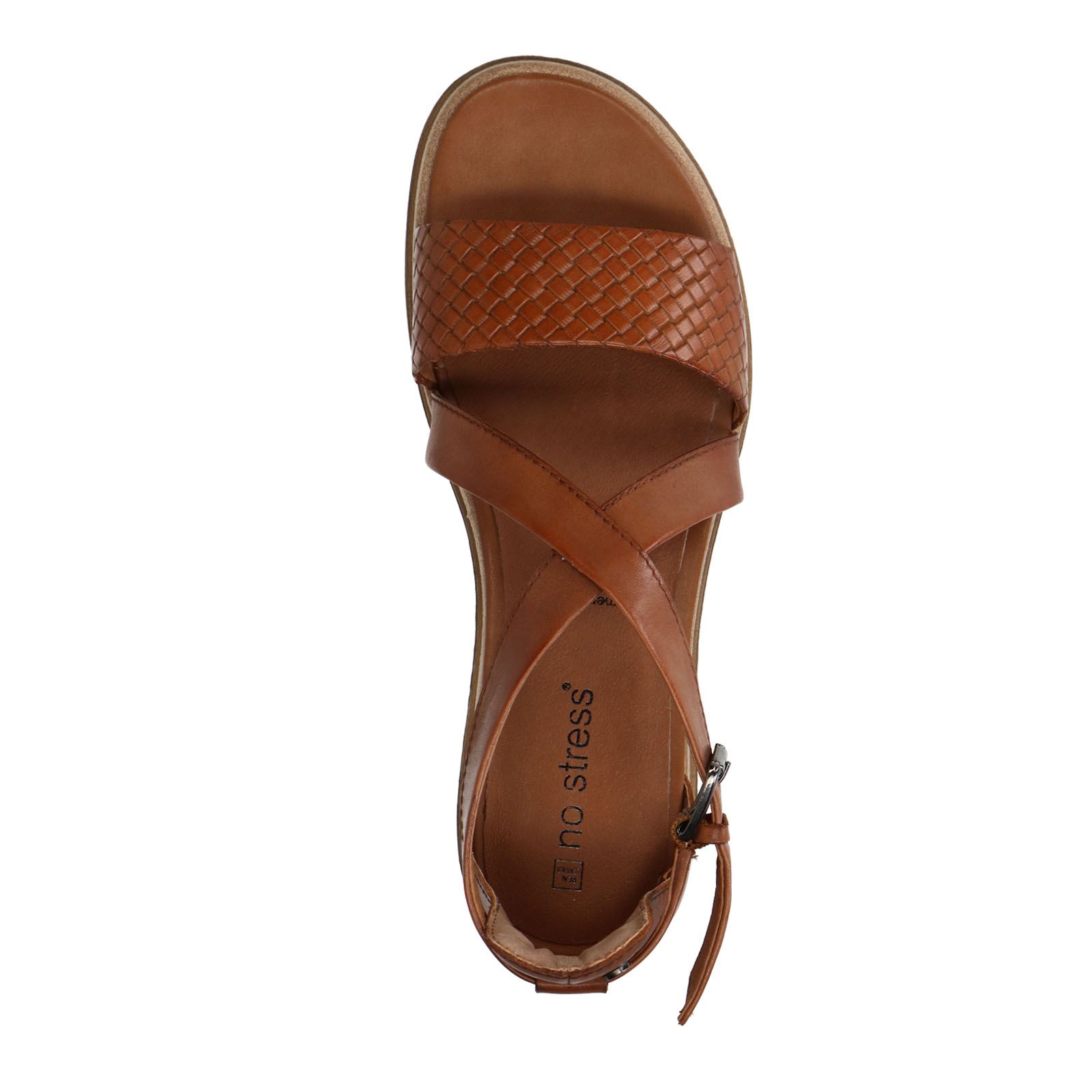 Cognac leren sandalen