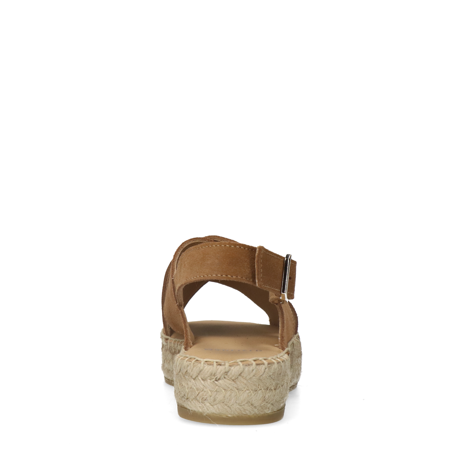 Cognacfarbene Plateausandalen aus Veloursleder | Plateau sandalen  