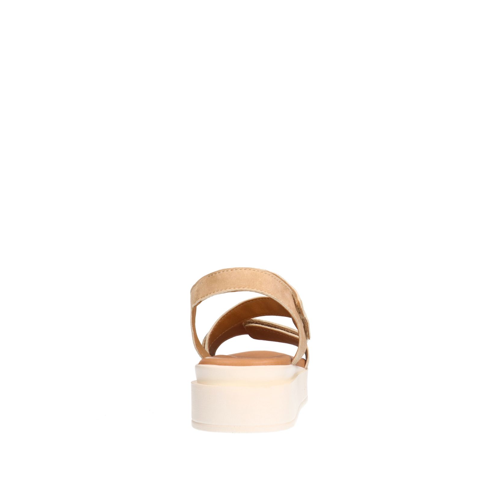 Beige suède sandalen
