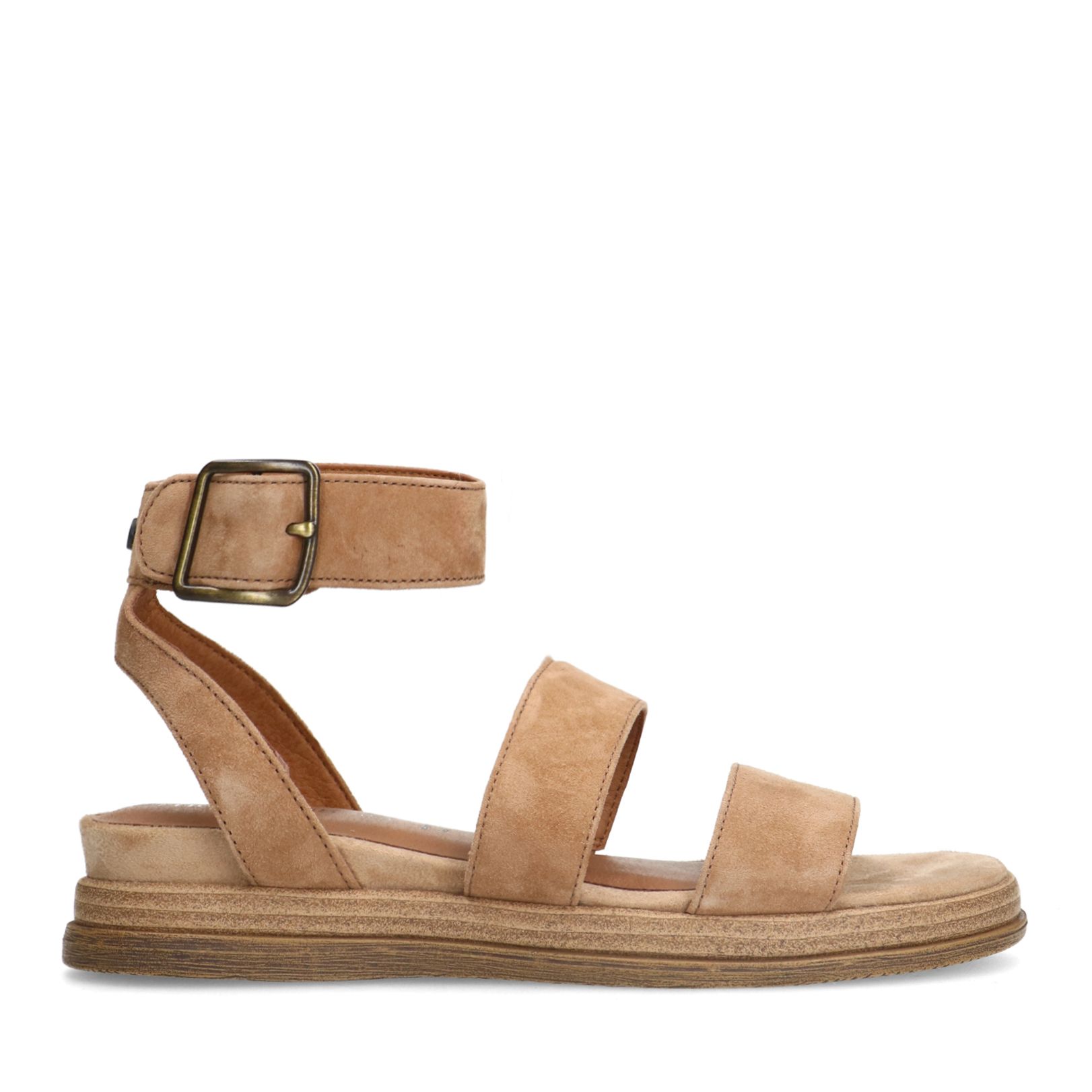 Beige suède sandalen