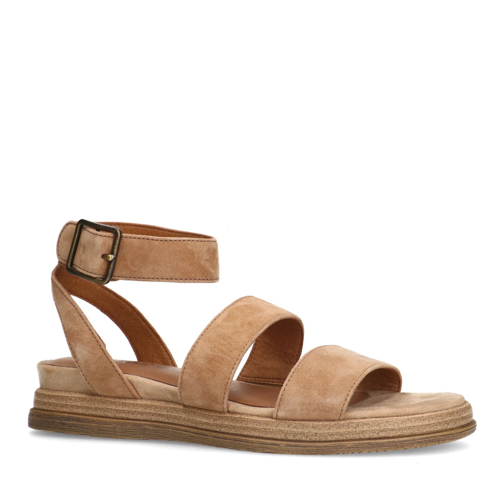 Beige suède sandalen