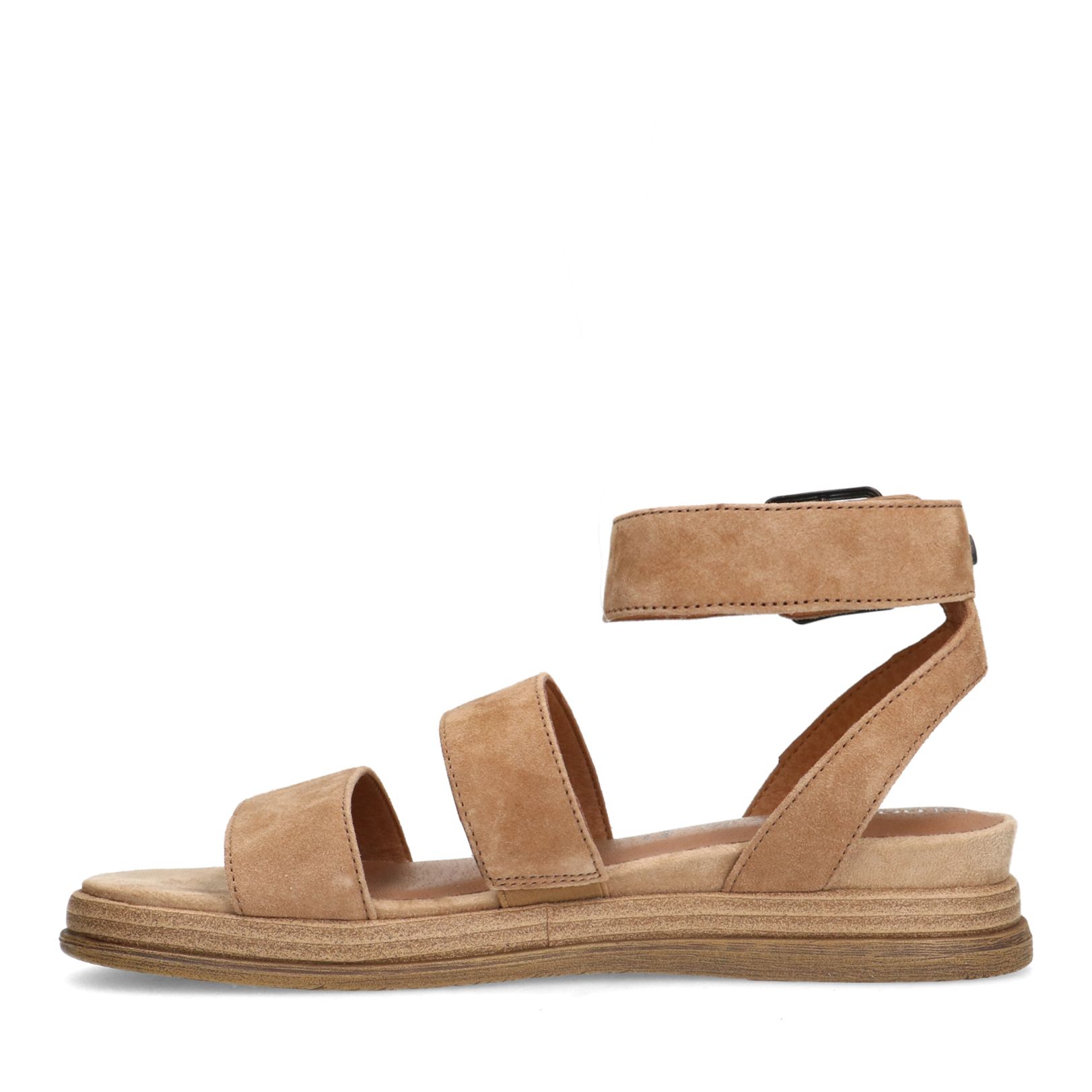 Beige suède sandalen