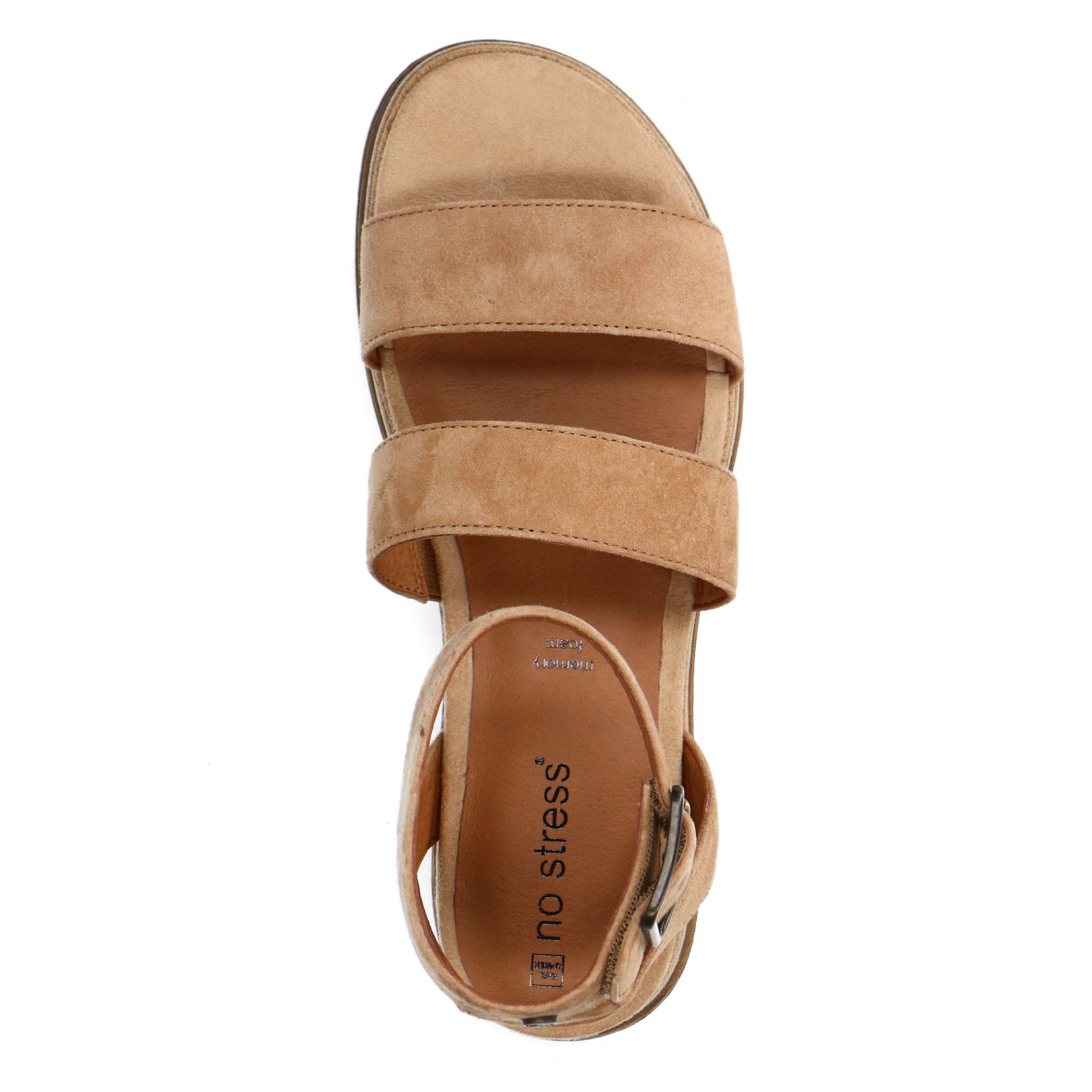 Beige suède sandalen