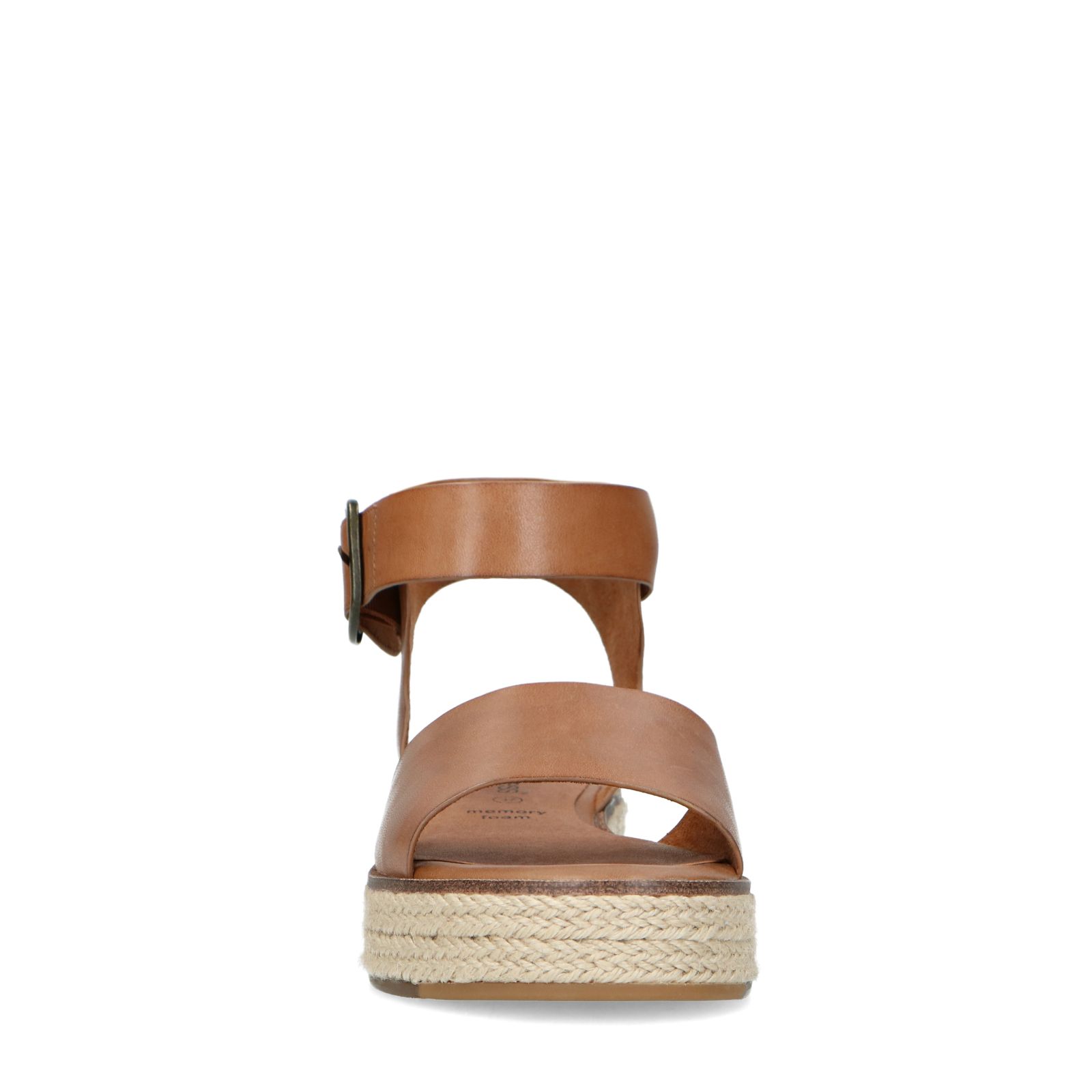 Cognac leren sandalen