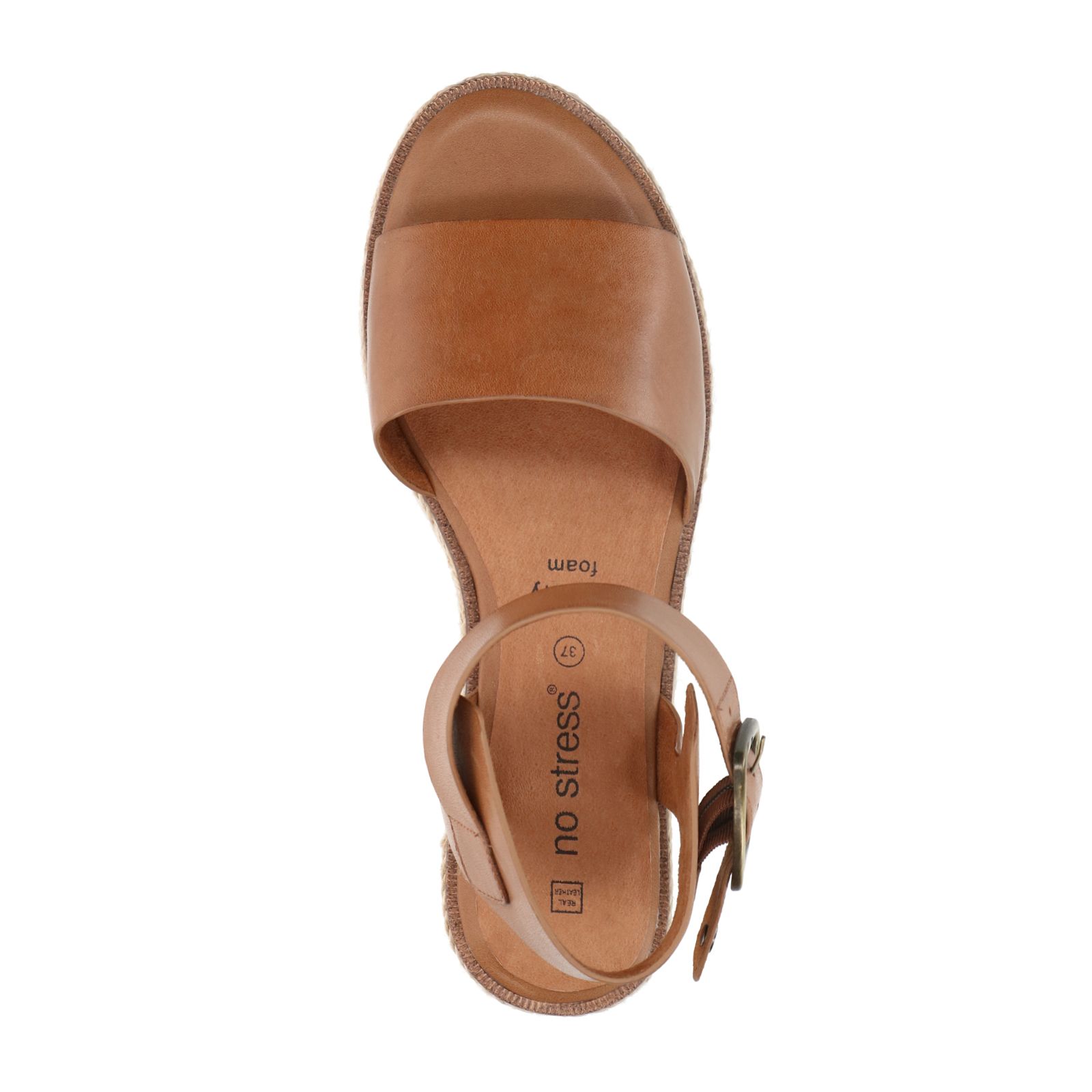 Cognac leren sandalen