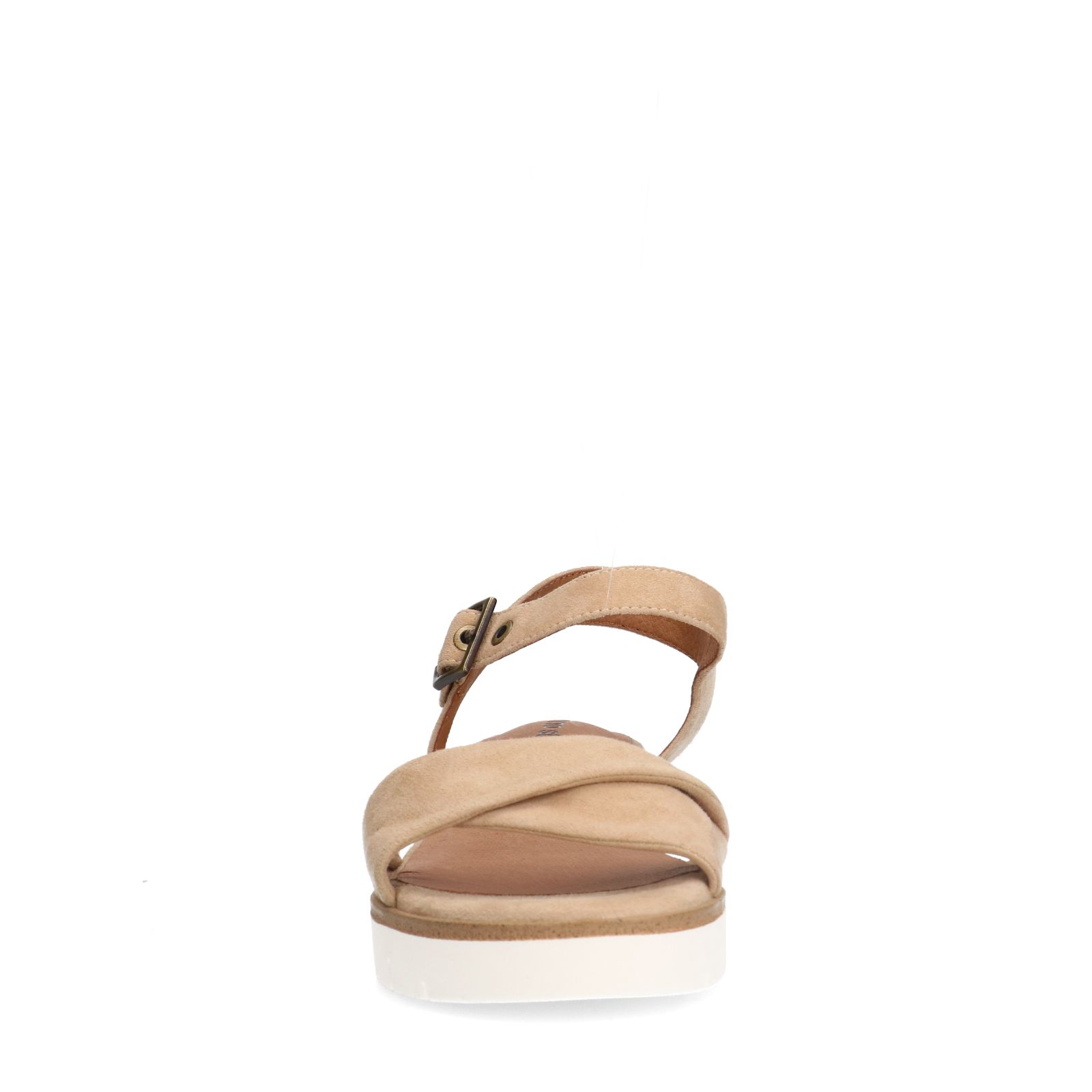 Beige suède sandalen