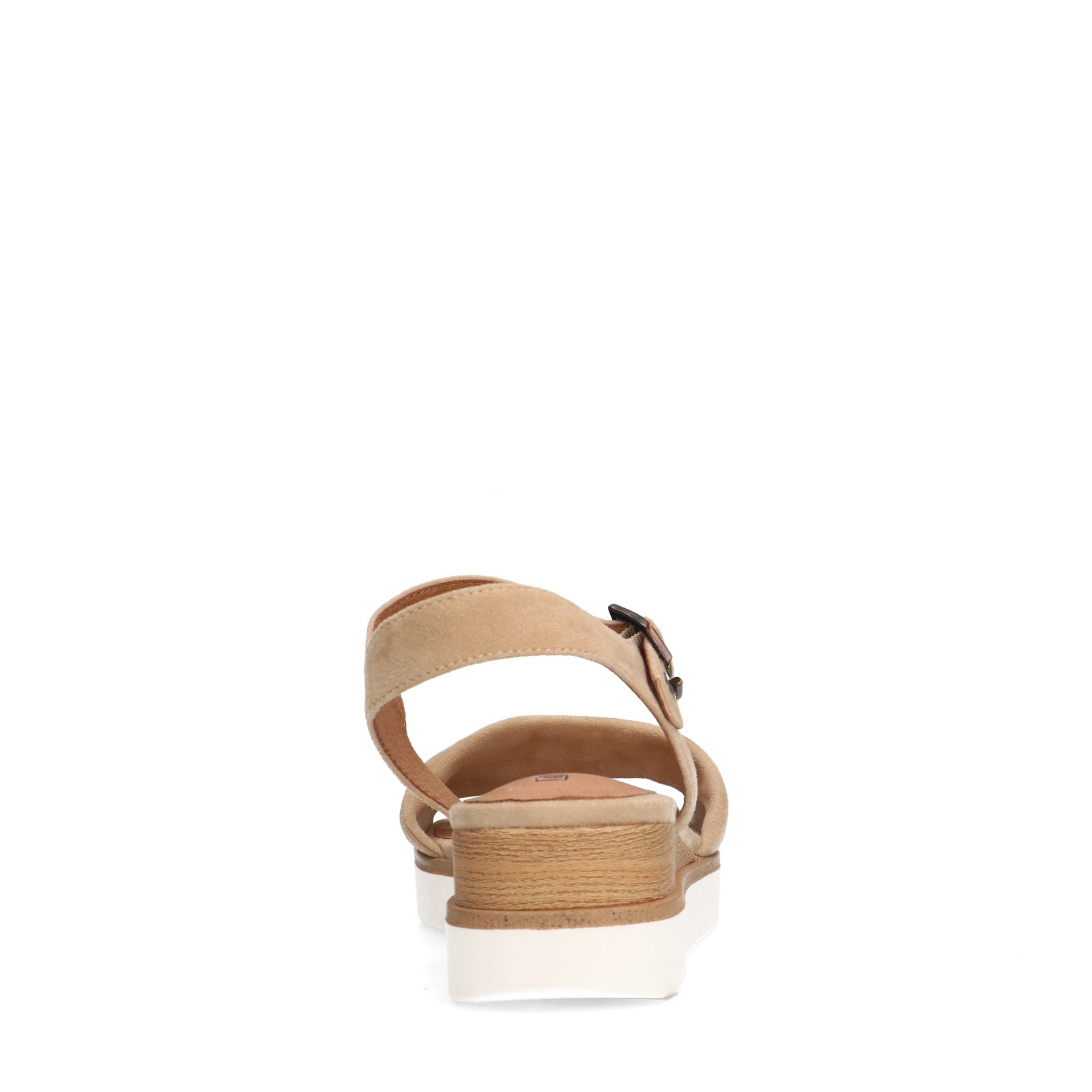 Beige suède sandalen