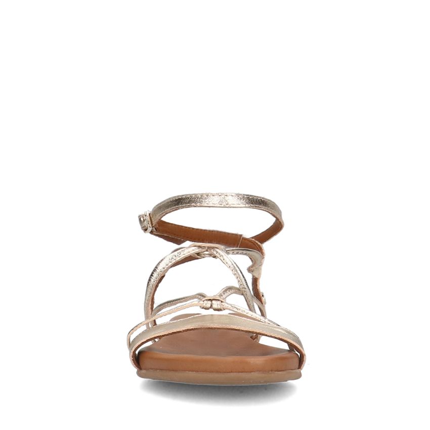 Gouden leren sandalen met bandjes