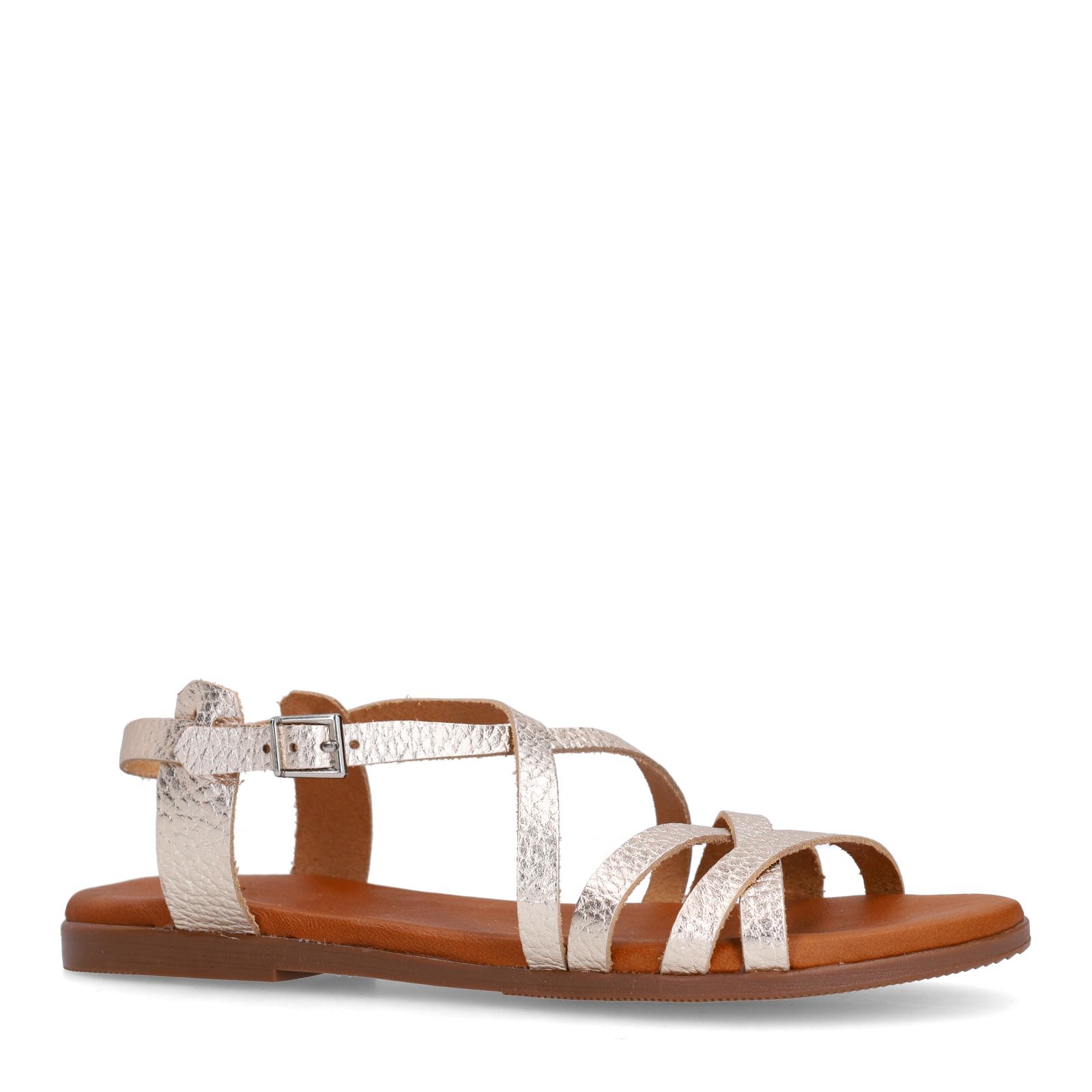 Gouden leren sandalen