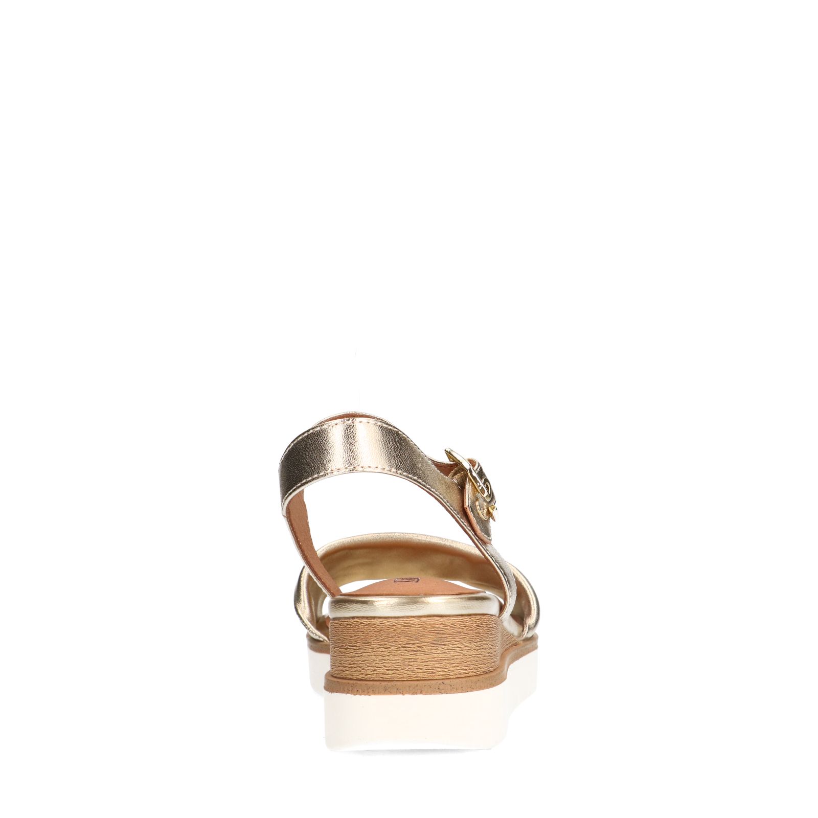 Goldfarbene Leder-Sandaletten