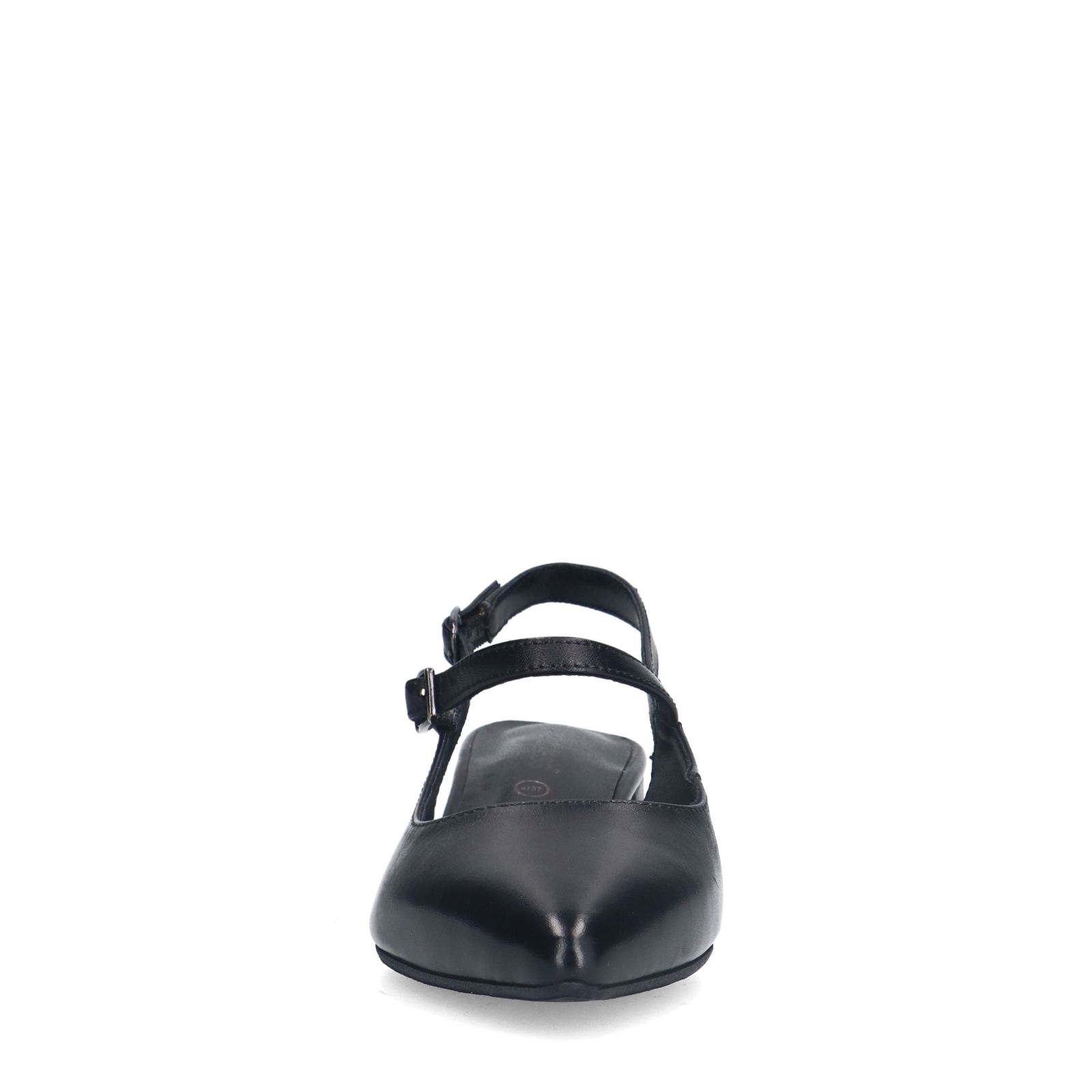 Schwarze Slingbackpumps aus Leder