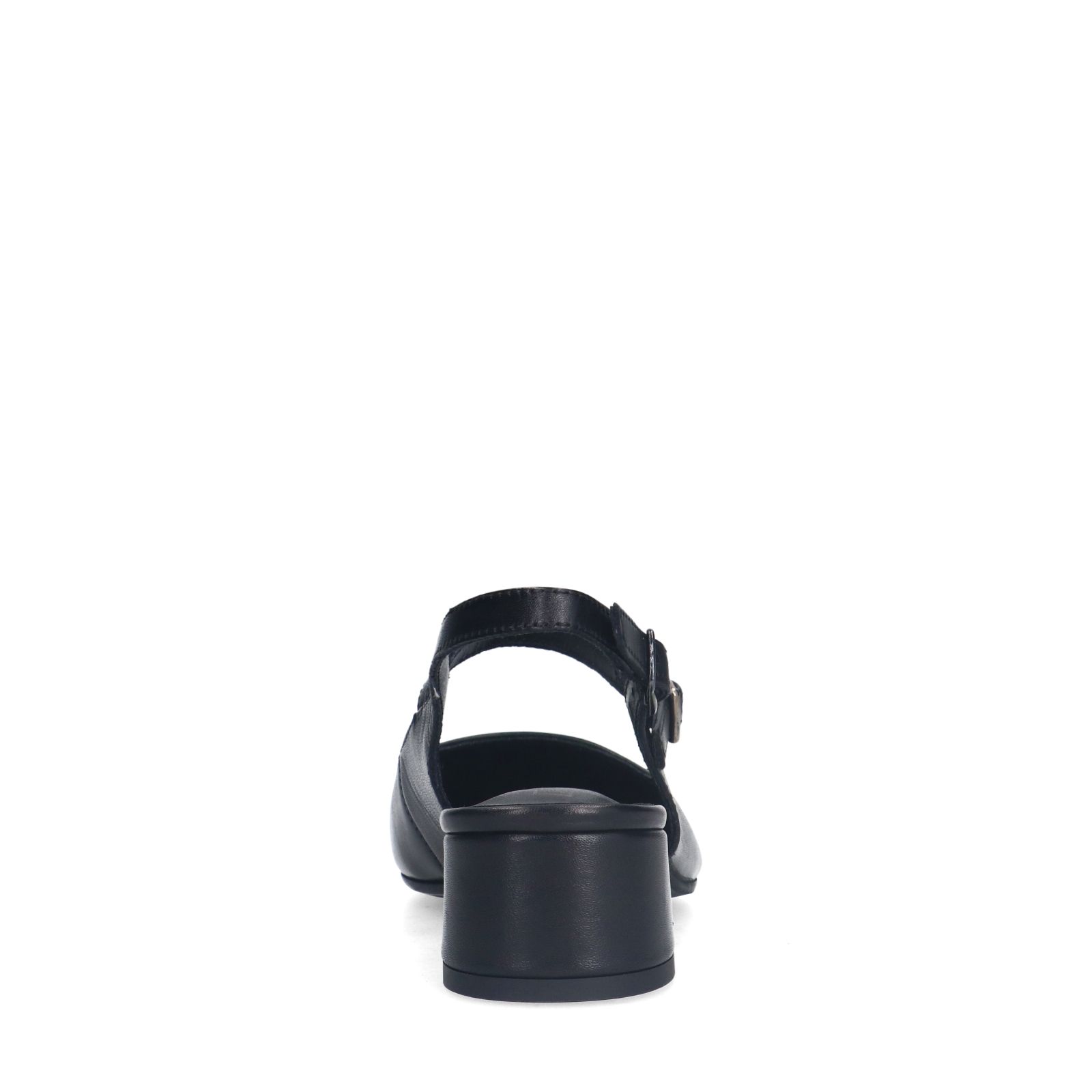 Zwarte leren slingbacks