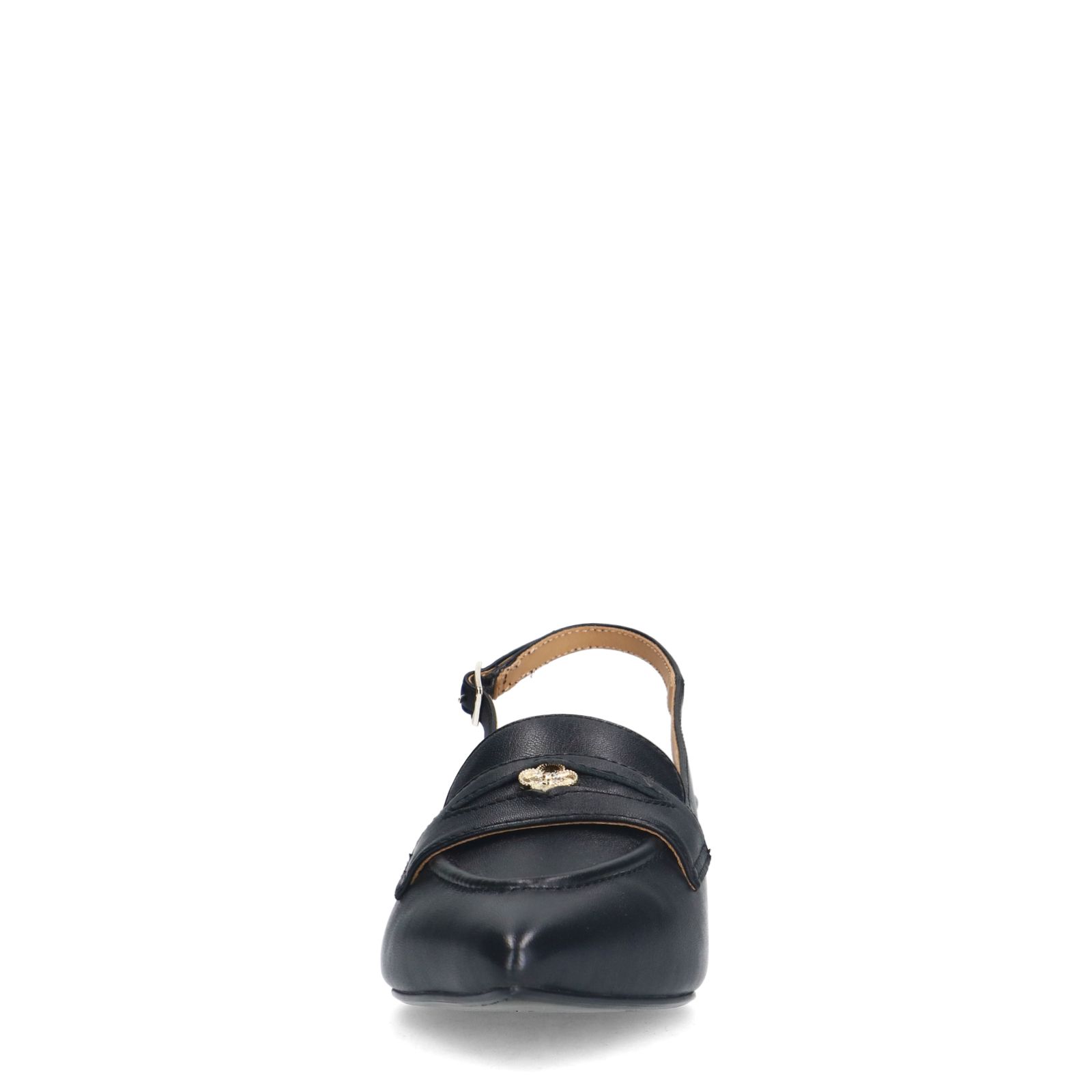 Schwarze Slingbackpumps aus Leder