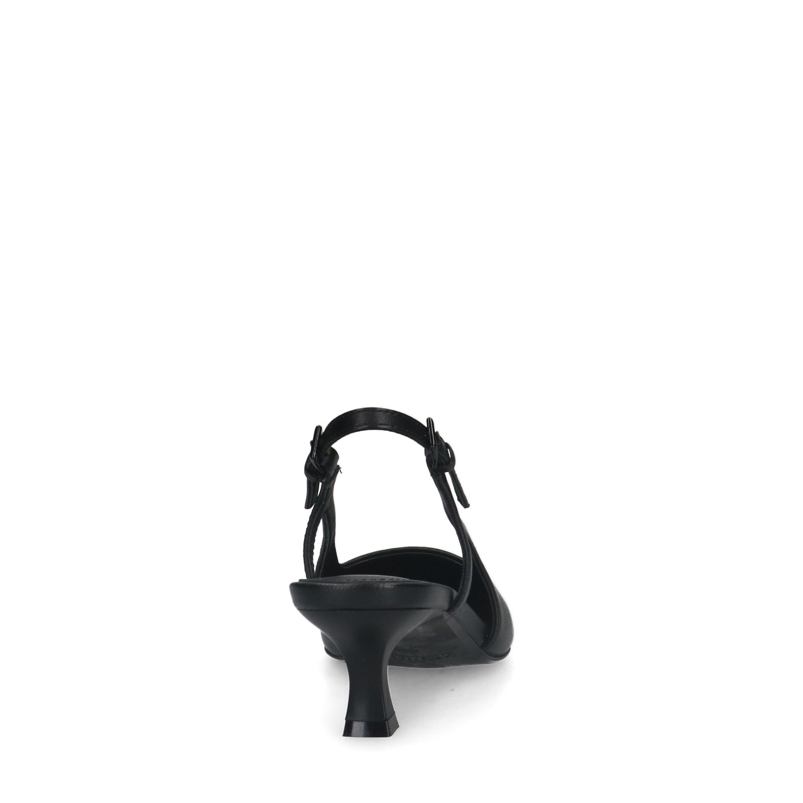 Zwarte leren slingback pumps