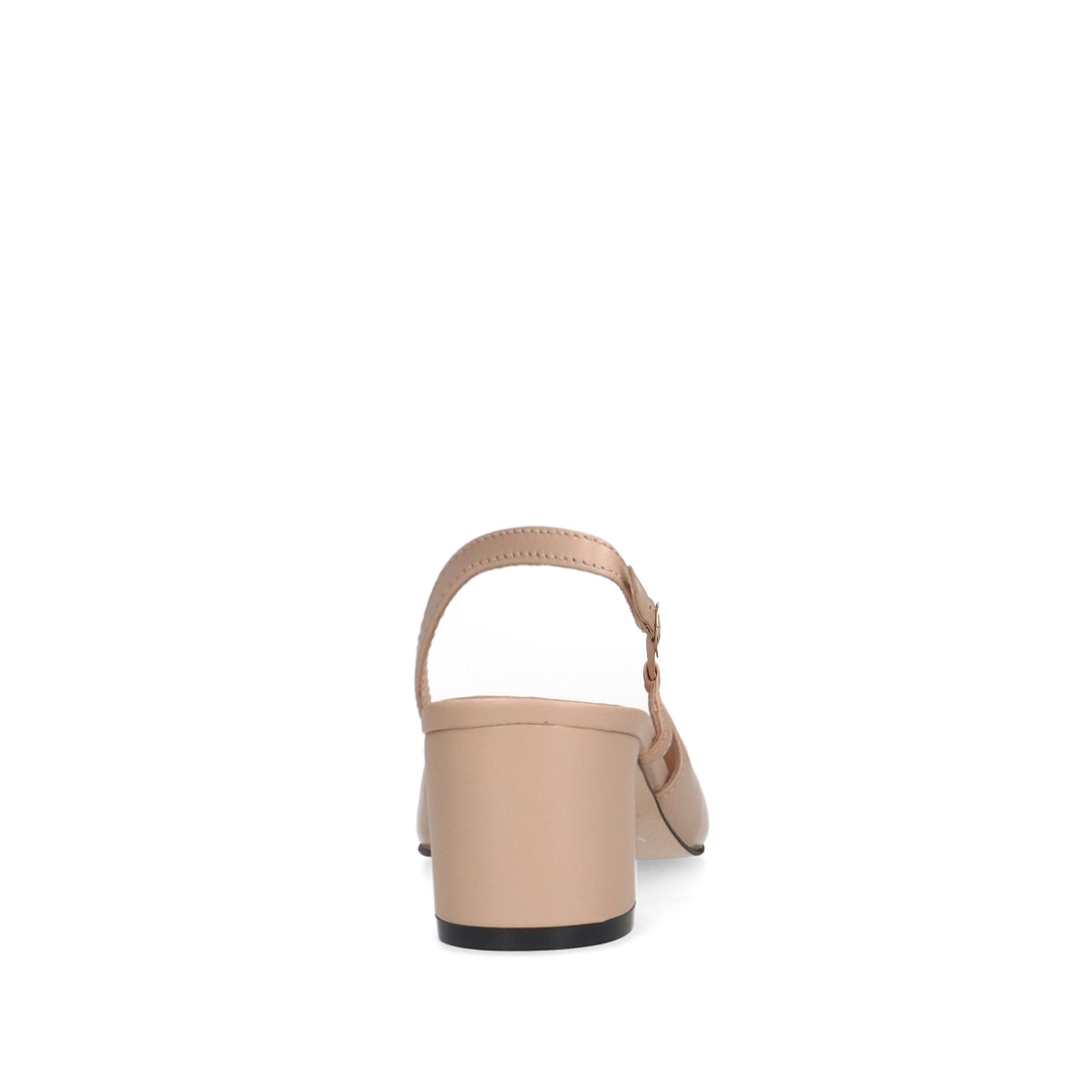 Beige leren slingback pumps