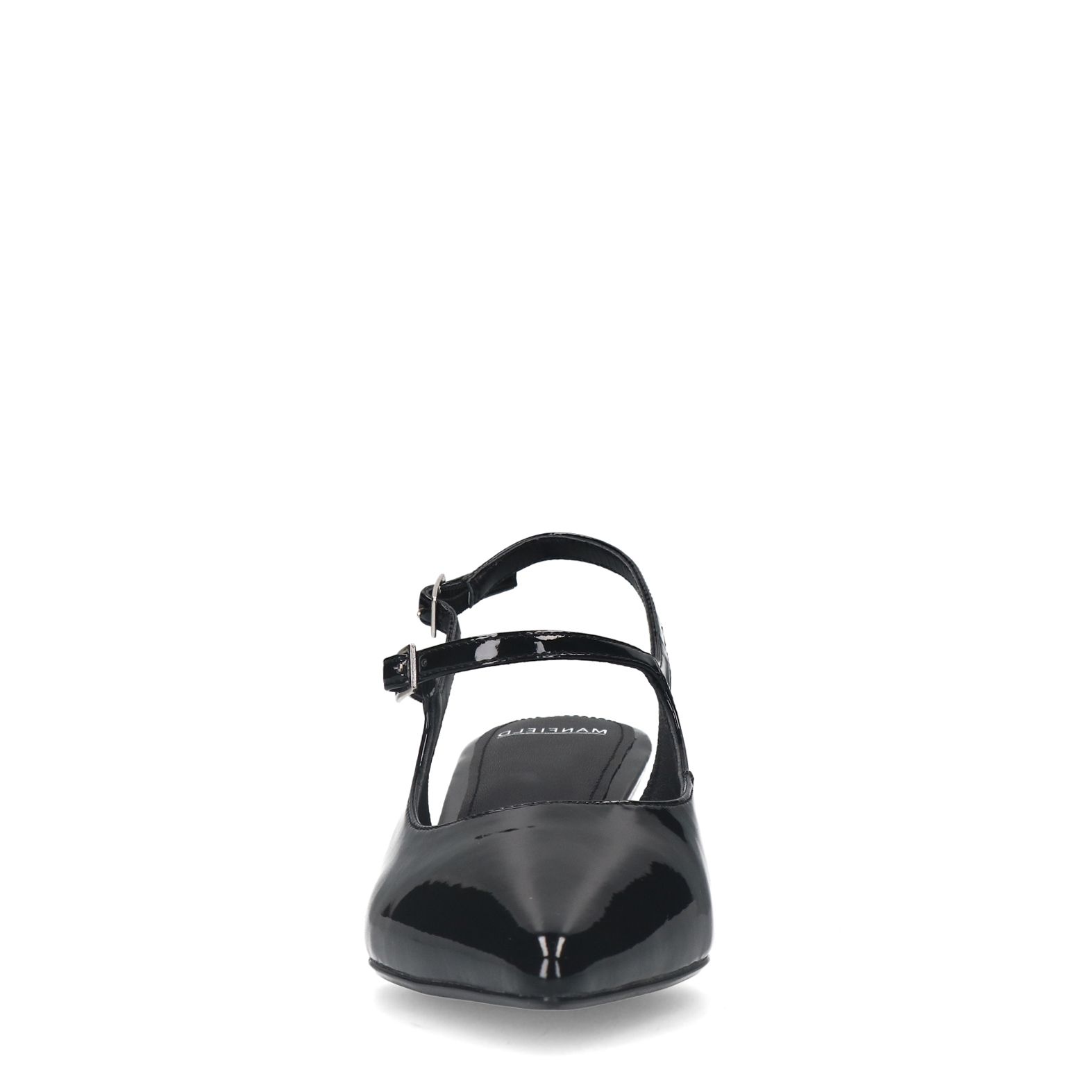 Zwarte lak slingbacks